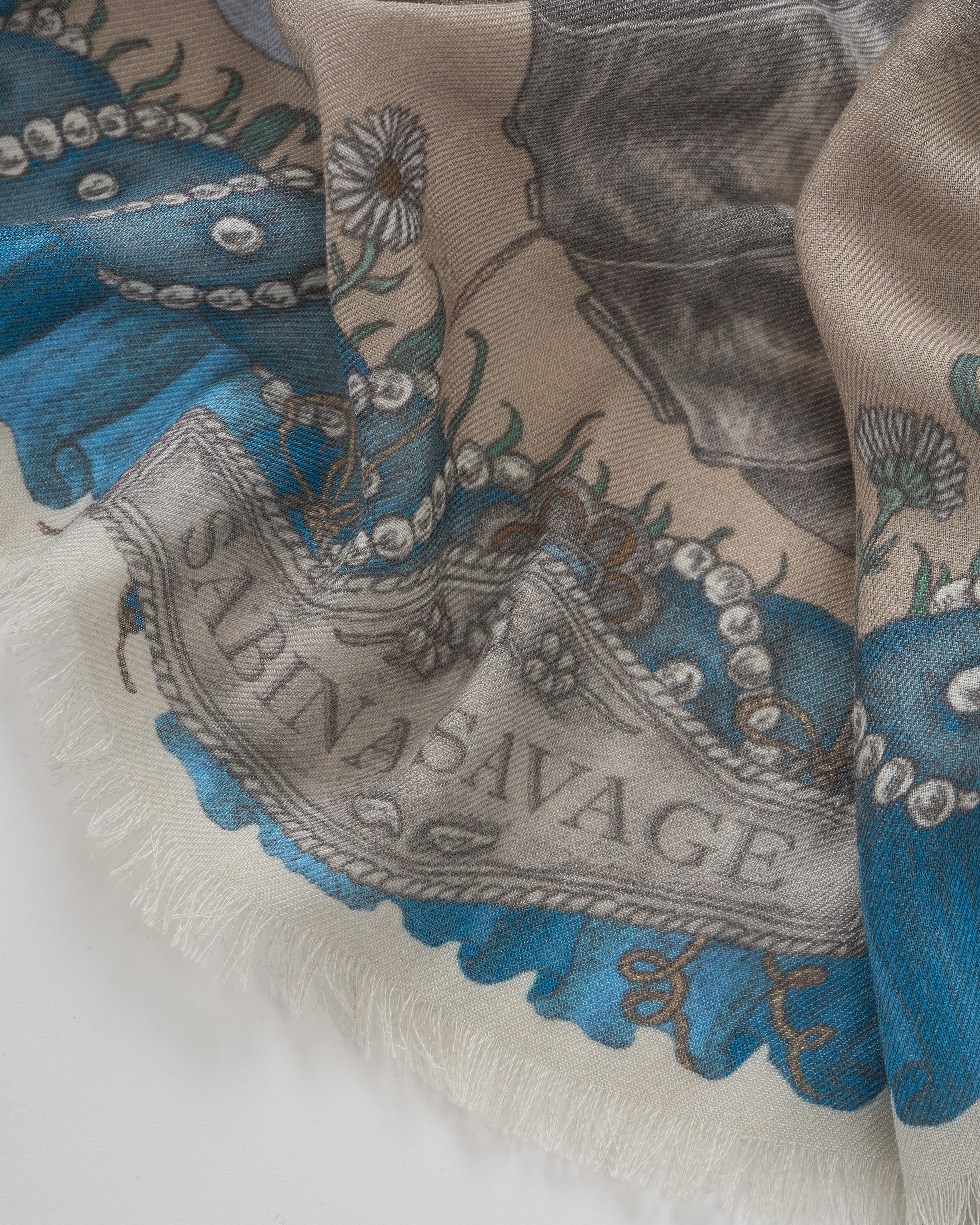 the celestial steed wool/silk square scarf - Image 5