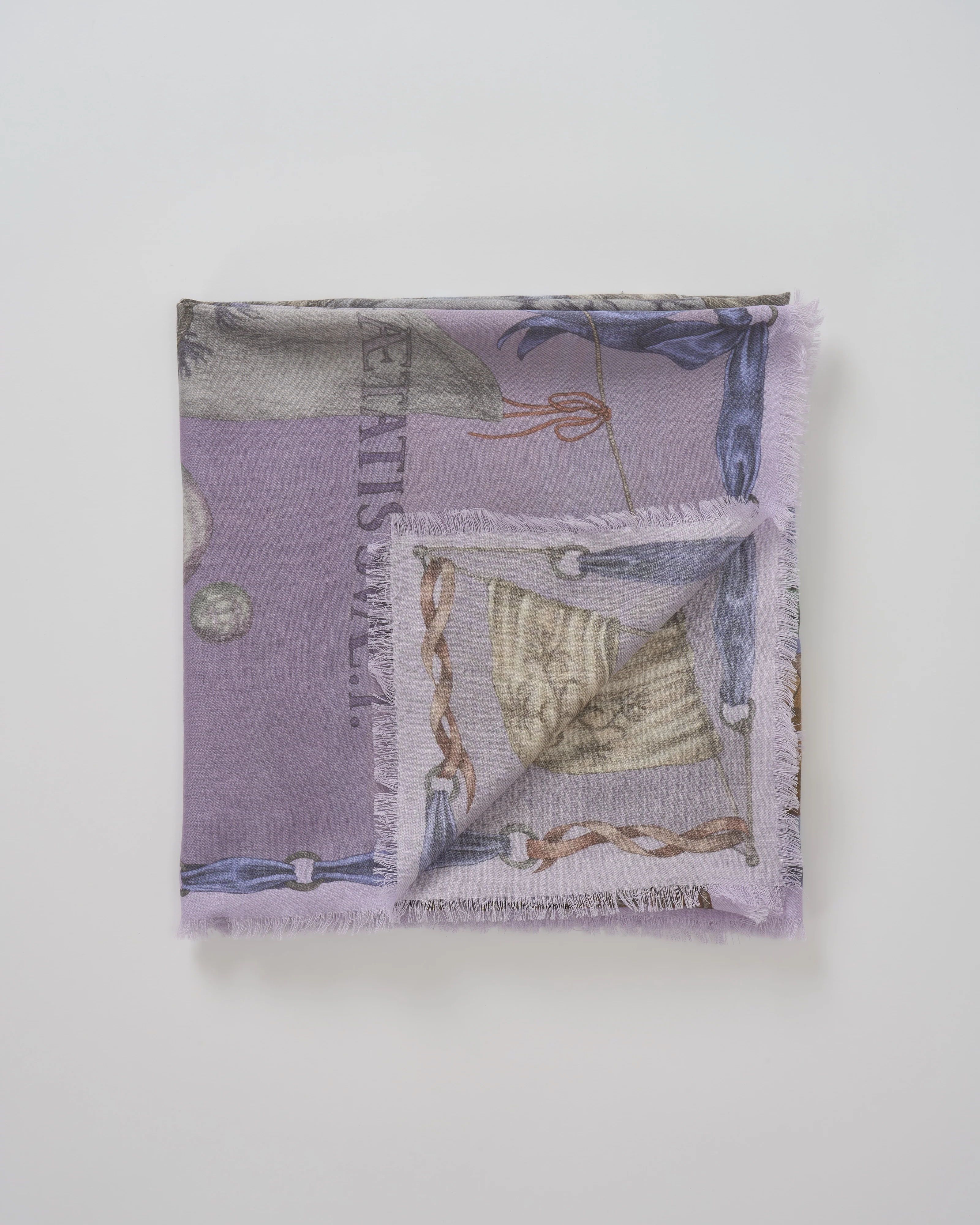 the glass swan wool/silk square scarf - Image 3
