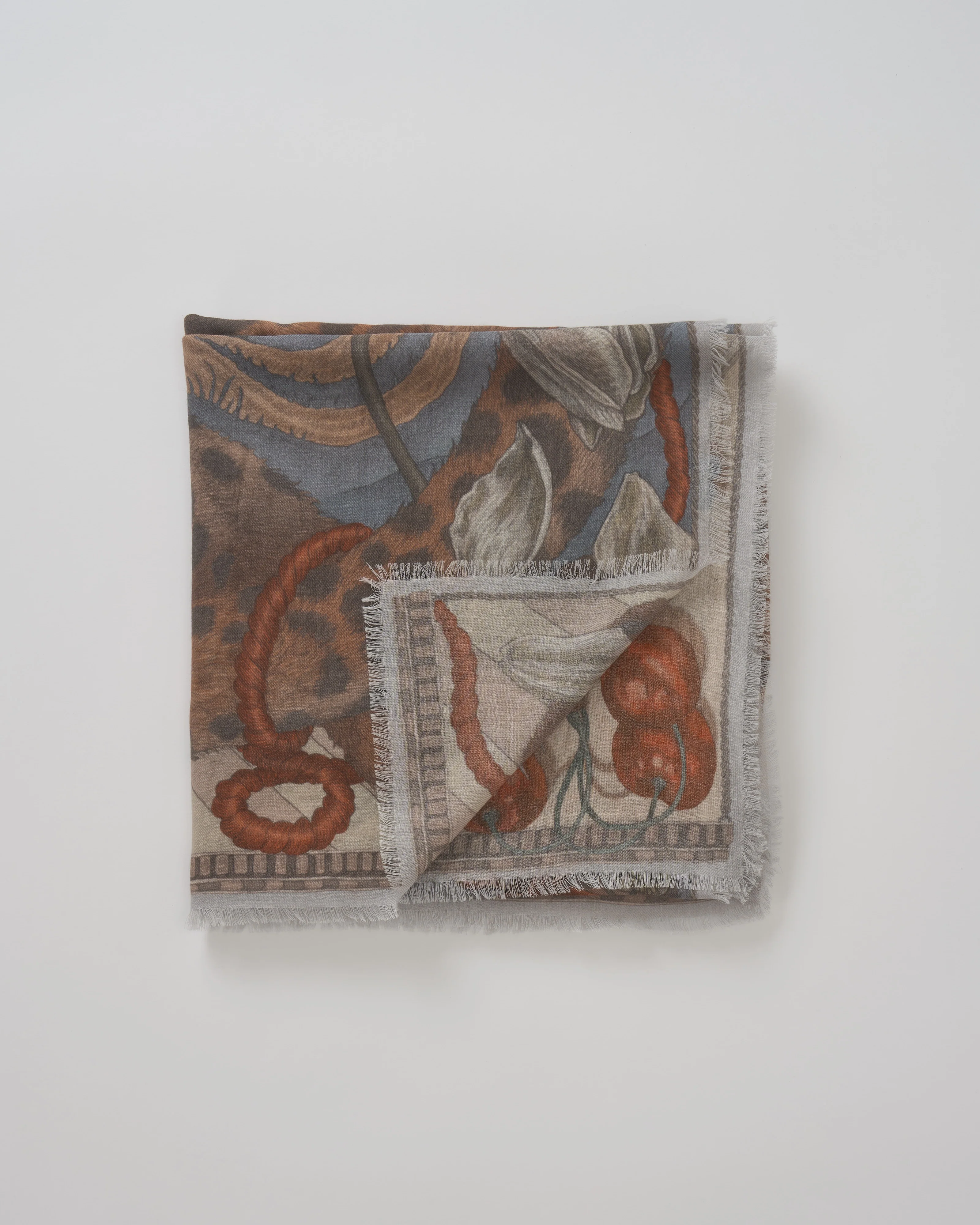 the medici cheetah cashmere large square scarf - Image 3