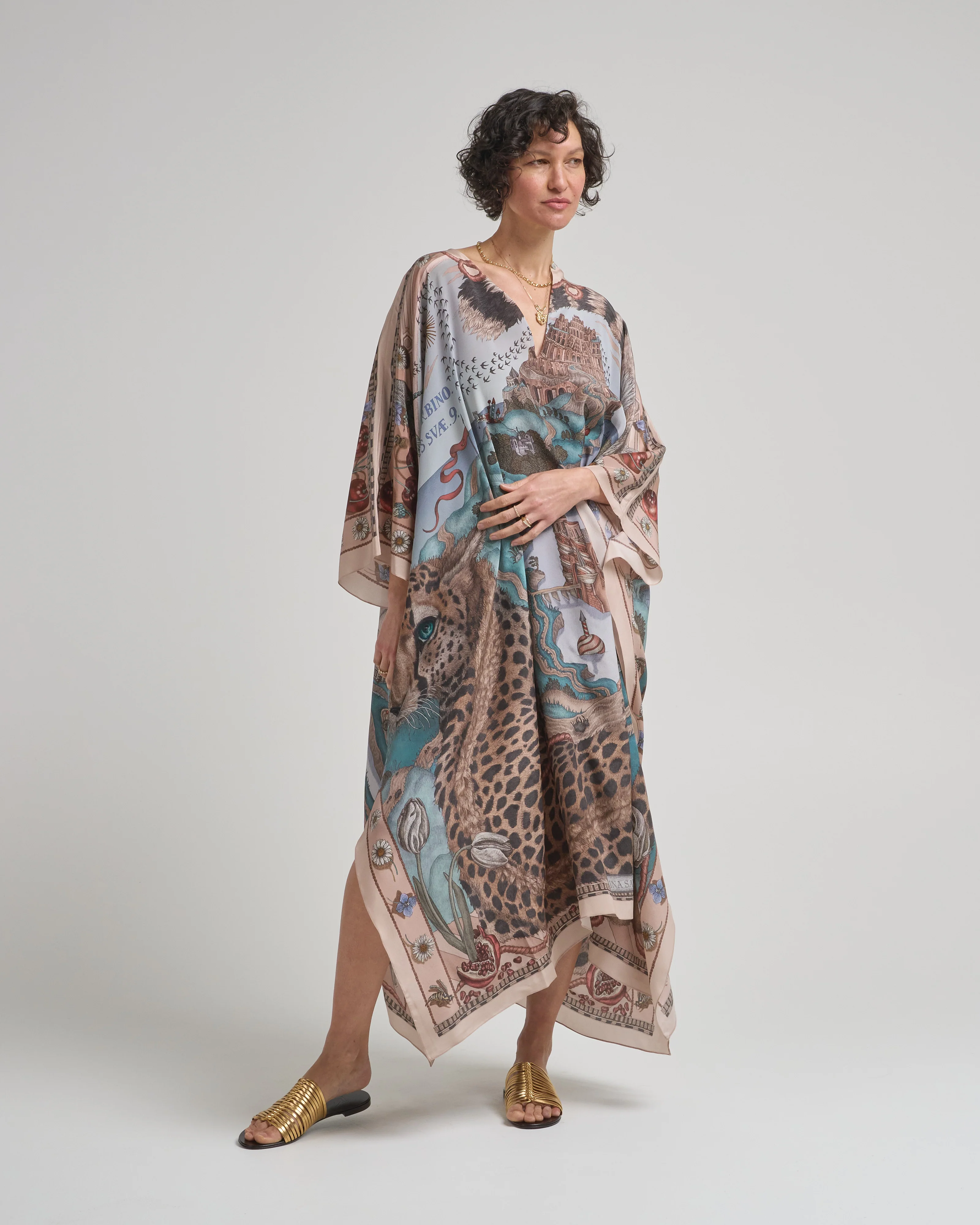 the medici cheetah kaftan - Image 2