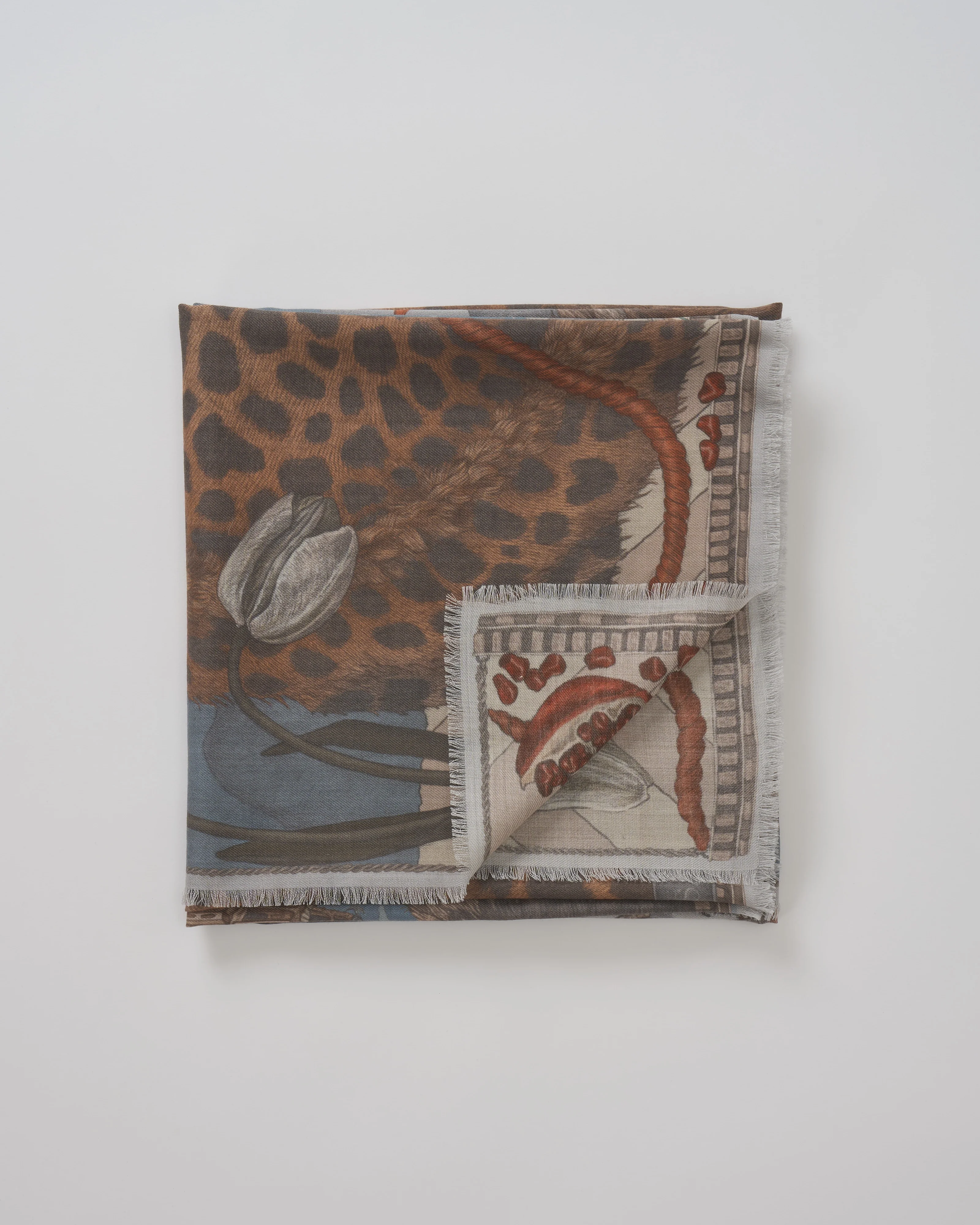 the medici cheetah wool/silk square scarf - Image 5