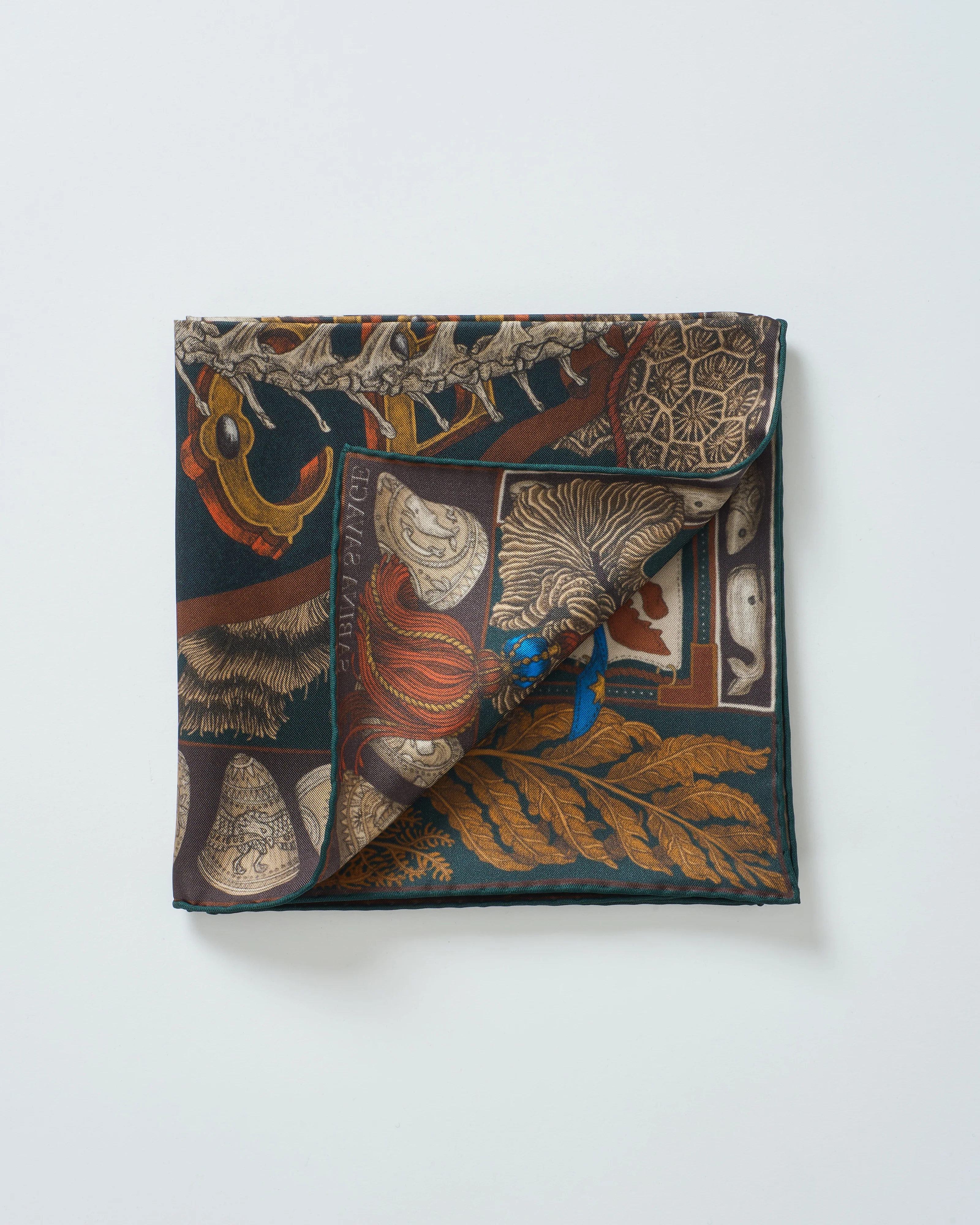 the scrimshaw skeleton silk twill square scarf - Image 2