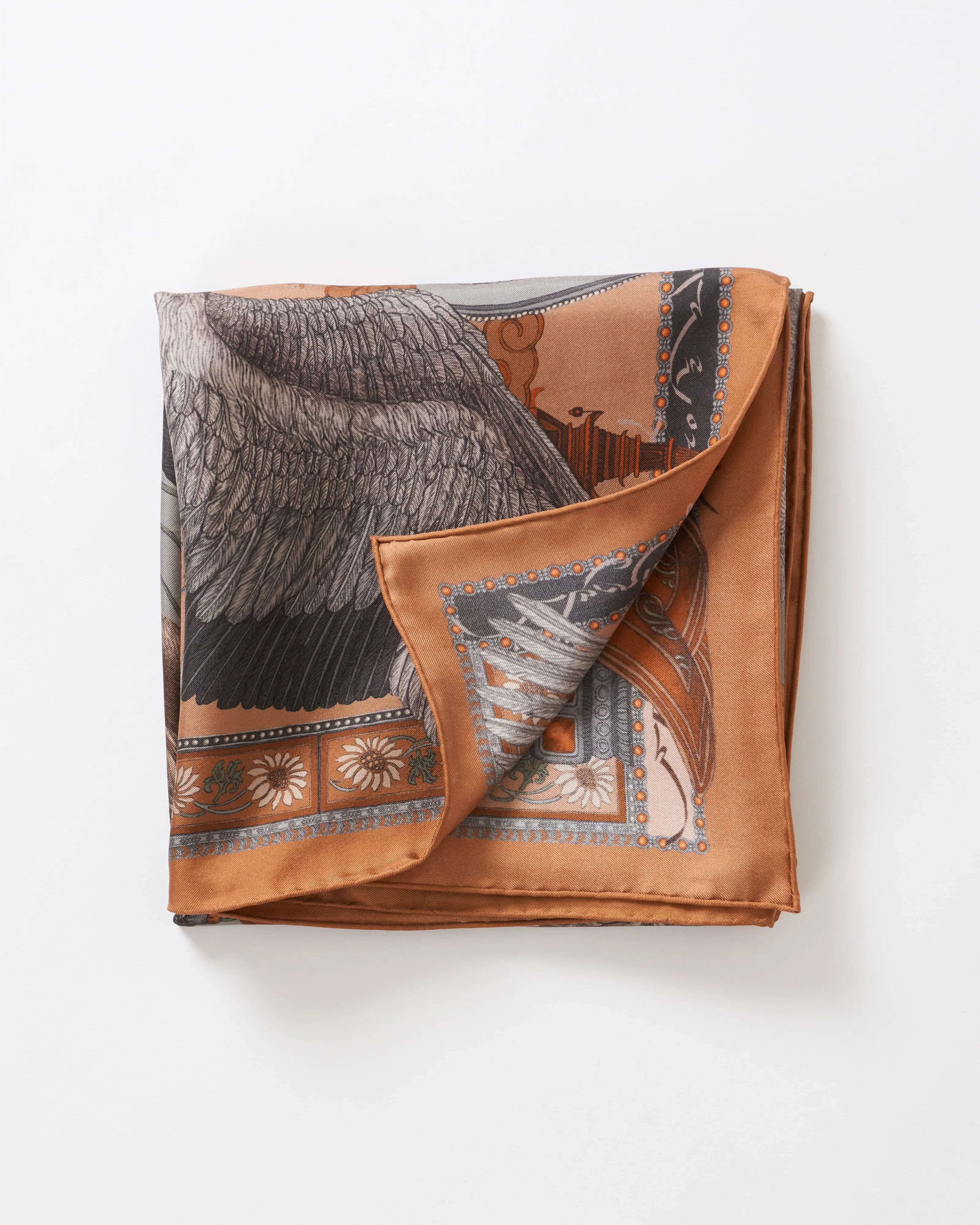 the song deer silk twill square scarf - Image 3