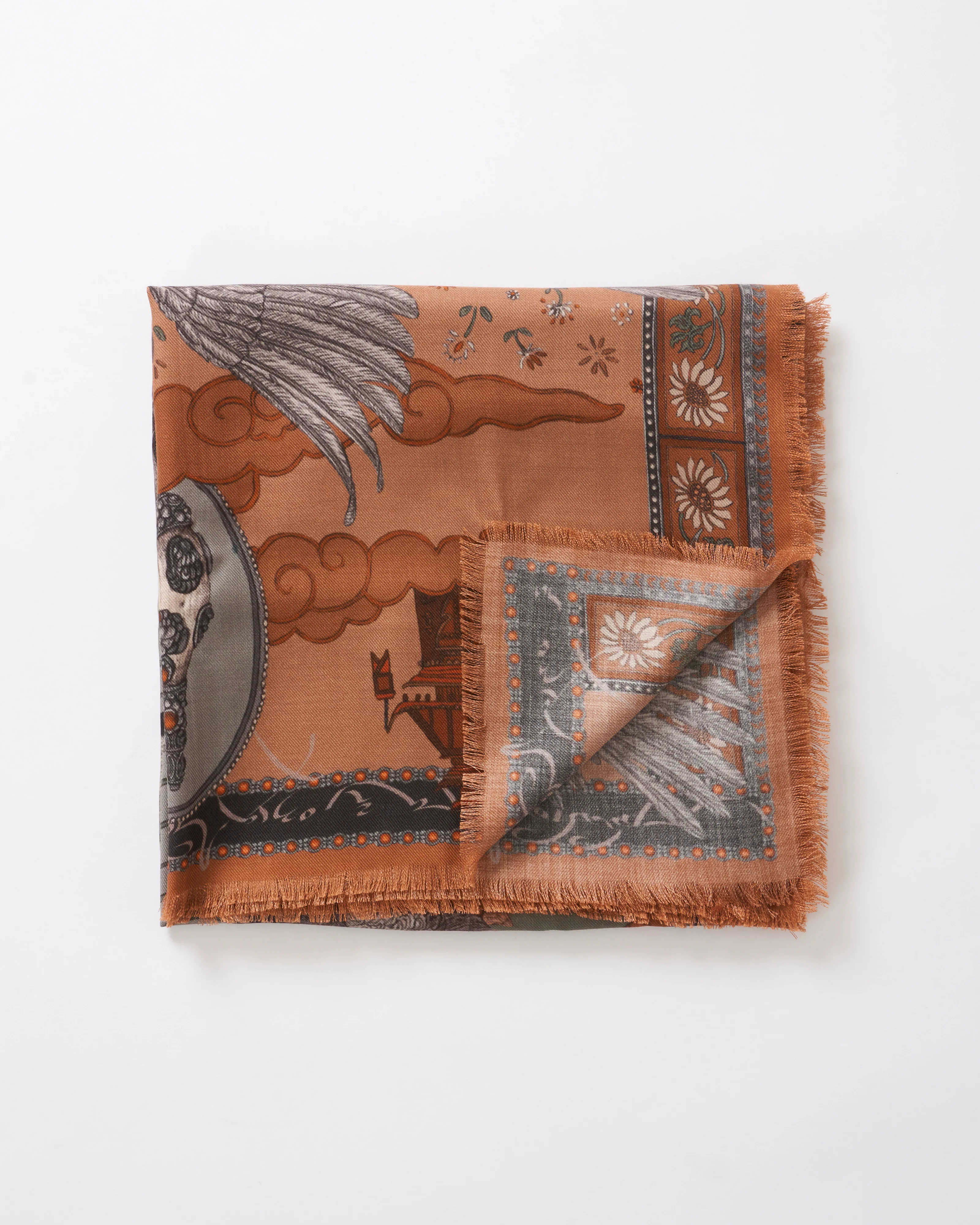the song deer wool/silk square scarf - Image 3