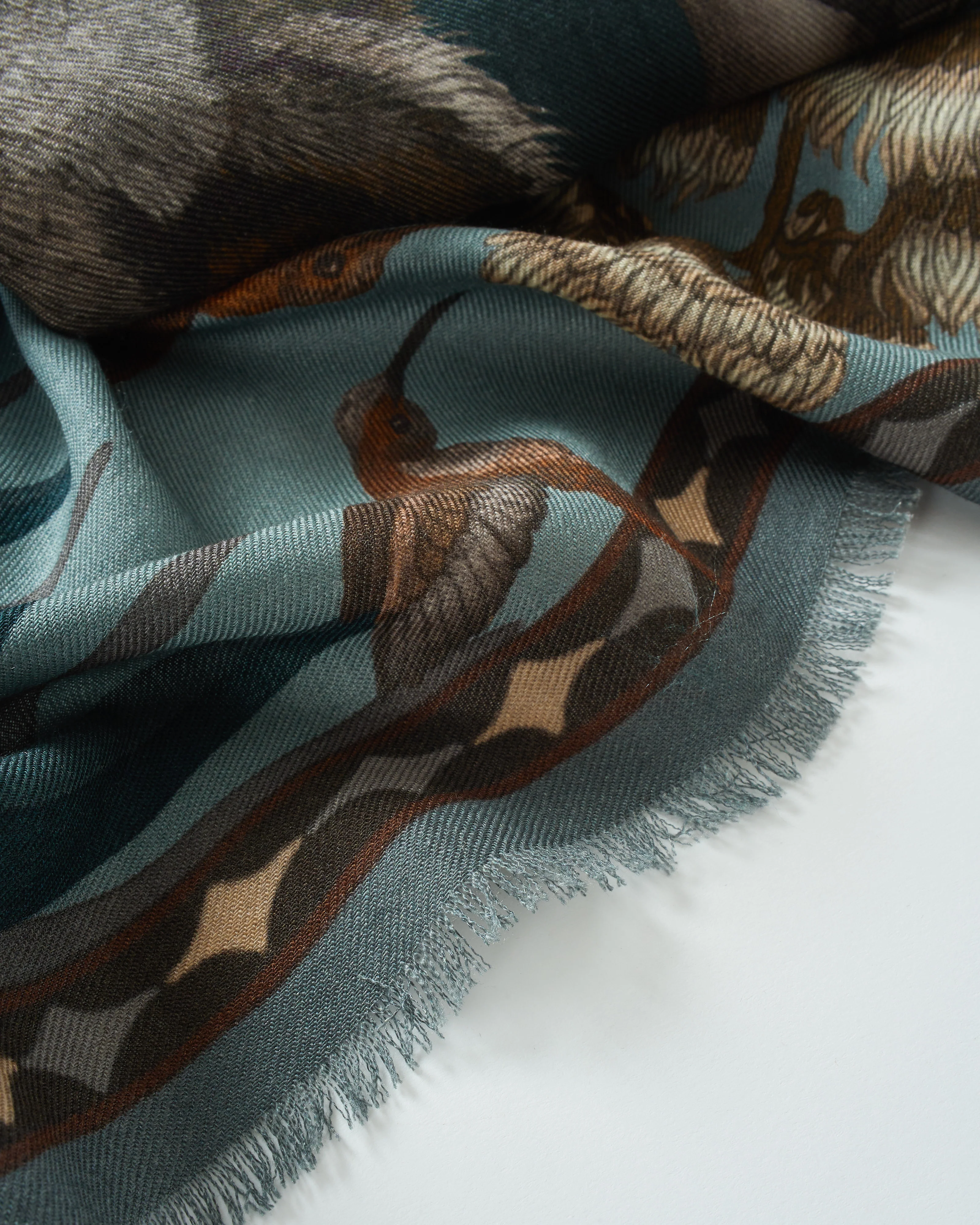 the wolf you feed wool/silk square scarf - Image 3