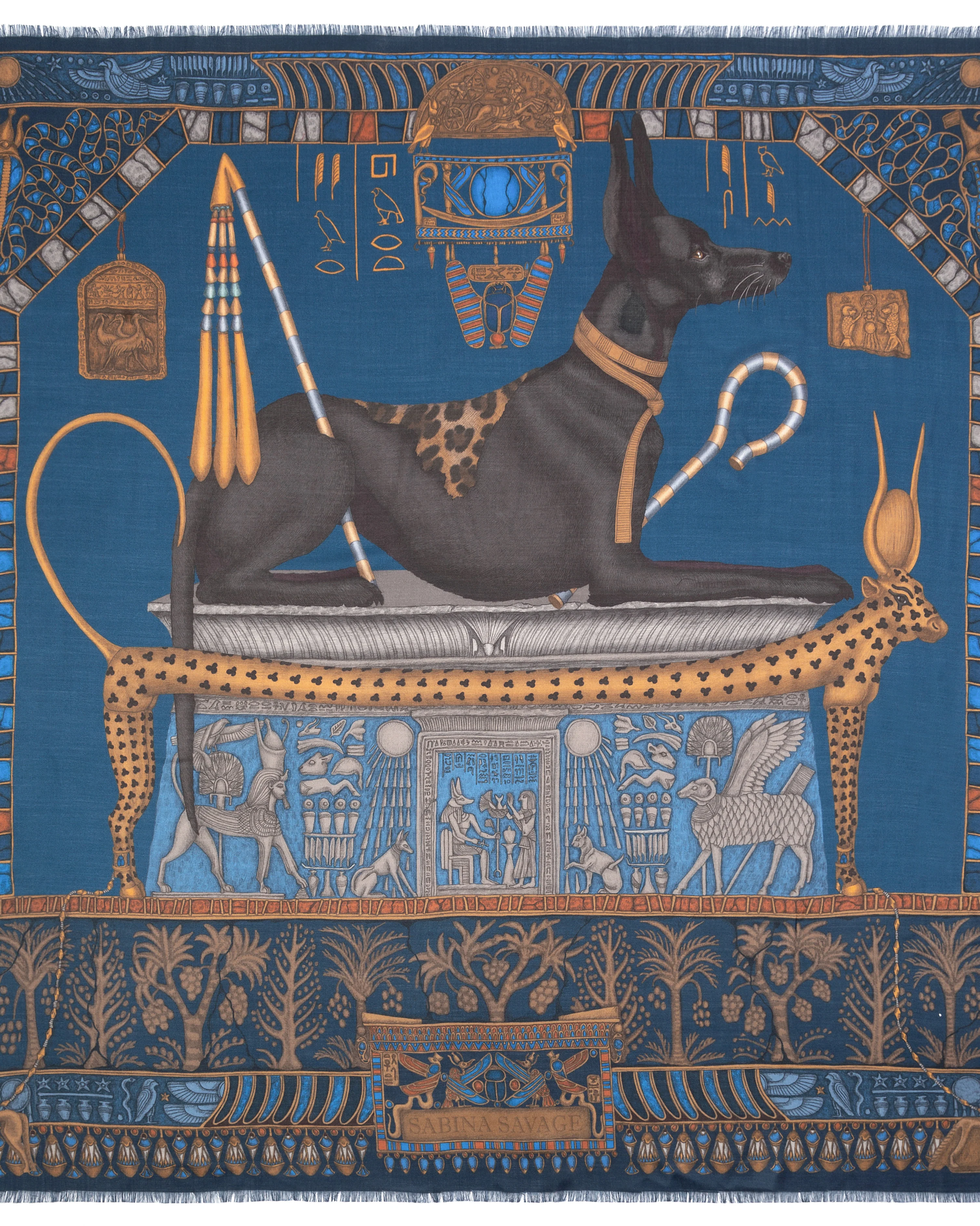 wool silk 135x - lapis/ nile - Image 4