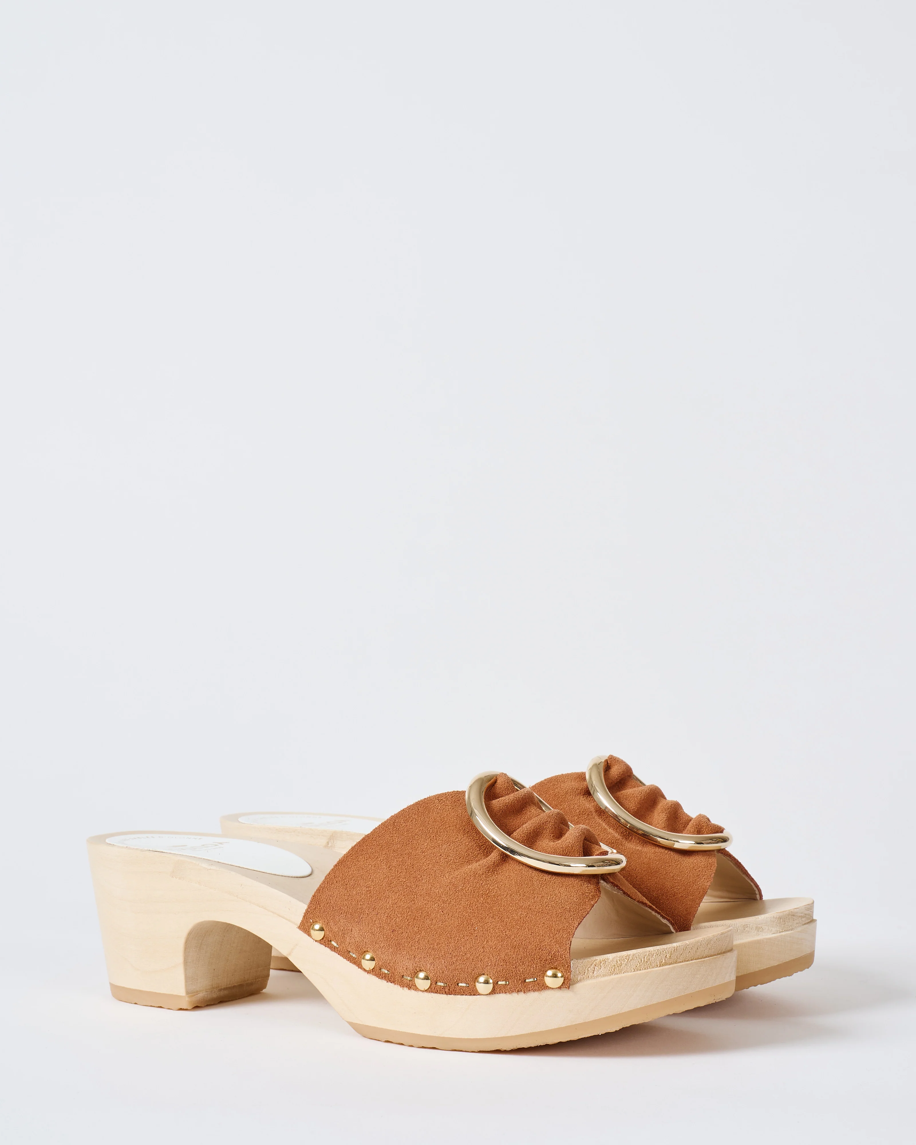 heel clog with gold buckle - Image 2