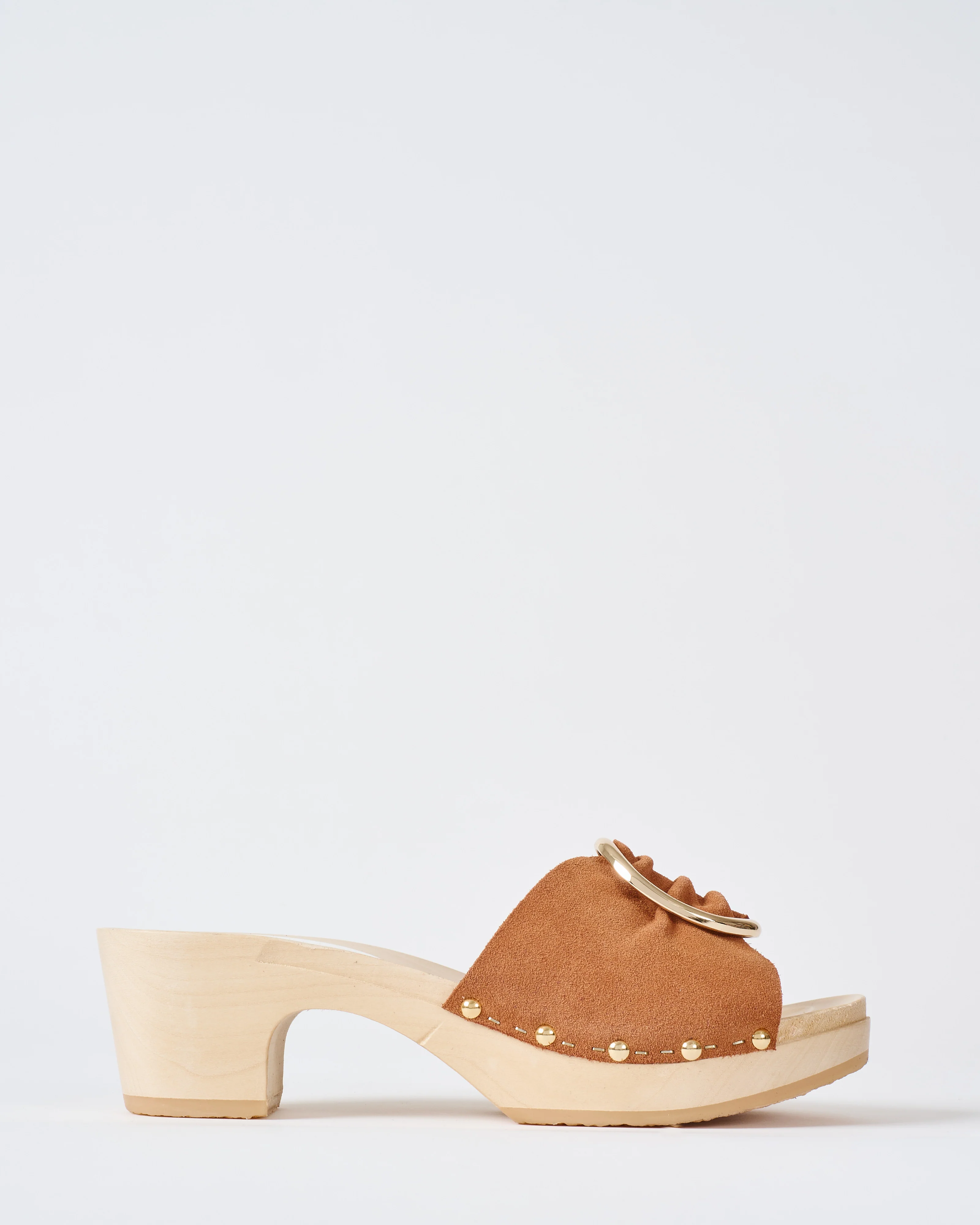 heel clog with gold buckle - Image 3