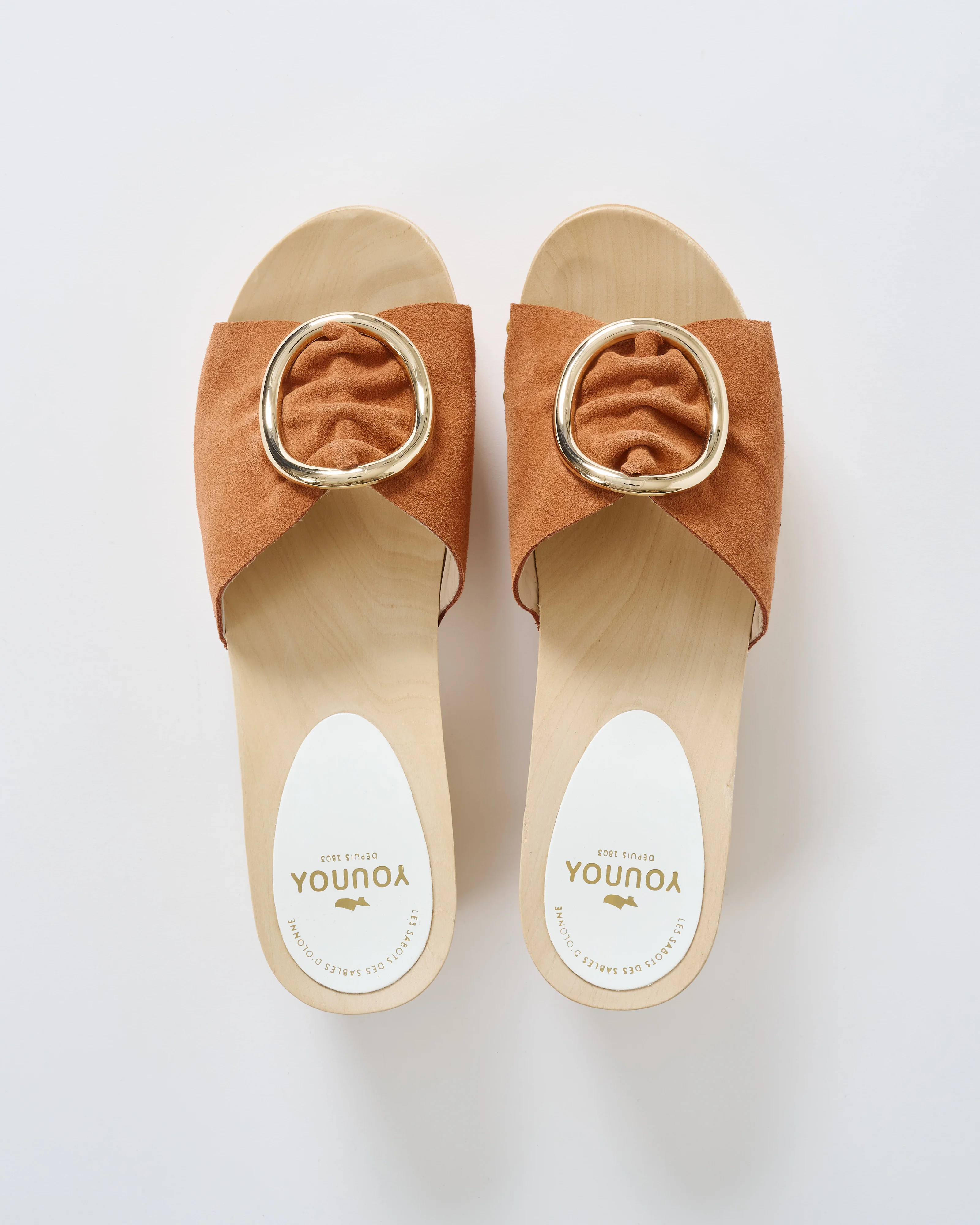 heel clog with gold buckle - Image 4