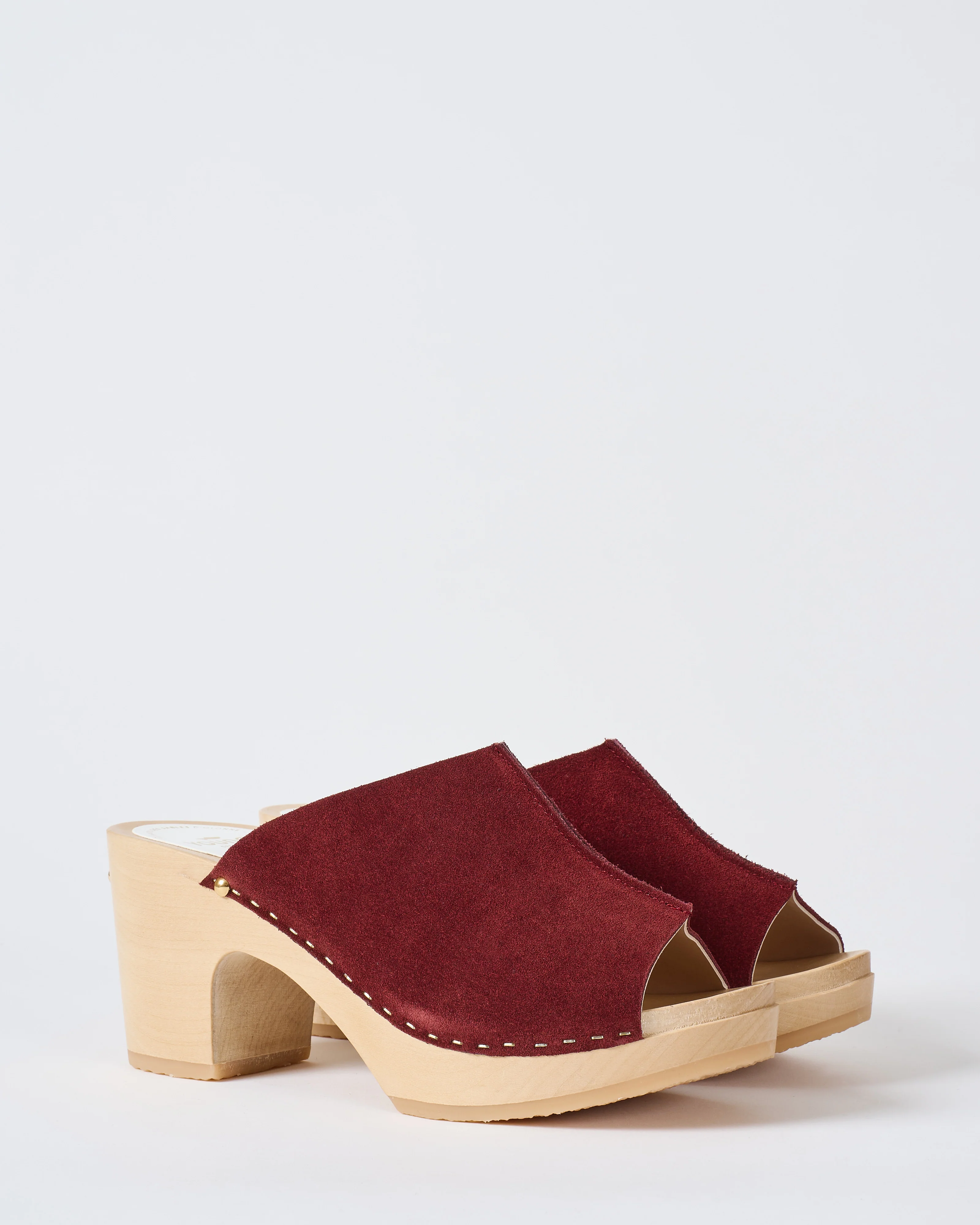 velvet leather clog - Image 2