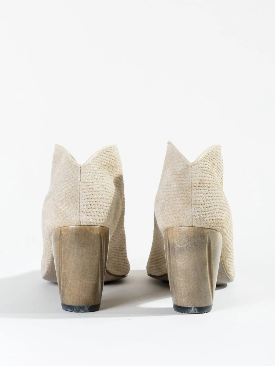 geneva boot - beige faux snake - Image 4