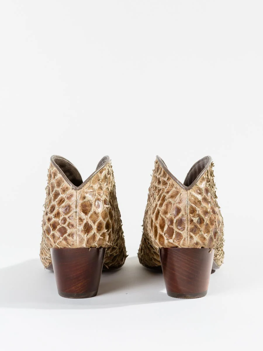 geneva low boot - olive monkfish - Image 4
