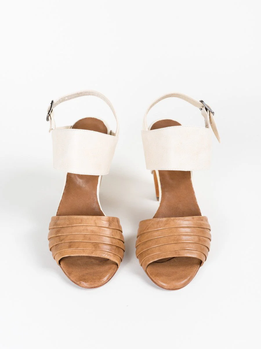 color block sandal - camel - Image 3