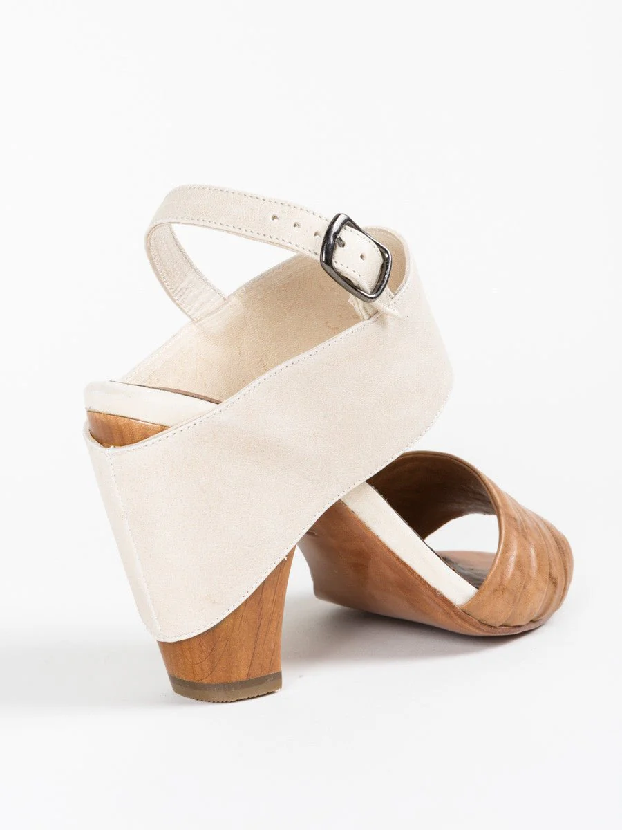 color block sandal - camel - Image 5