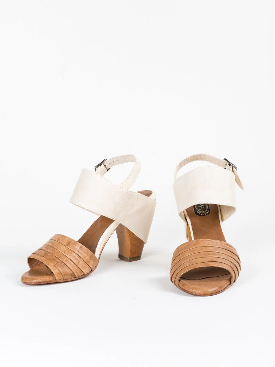 color block sandal - camel - Image 6
