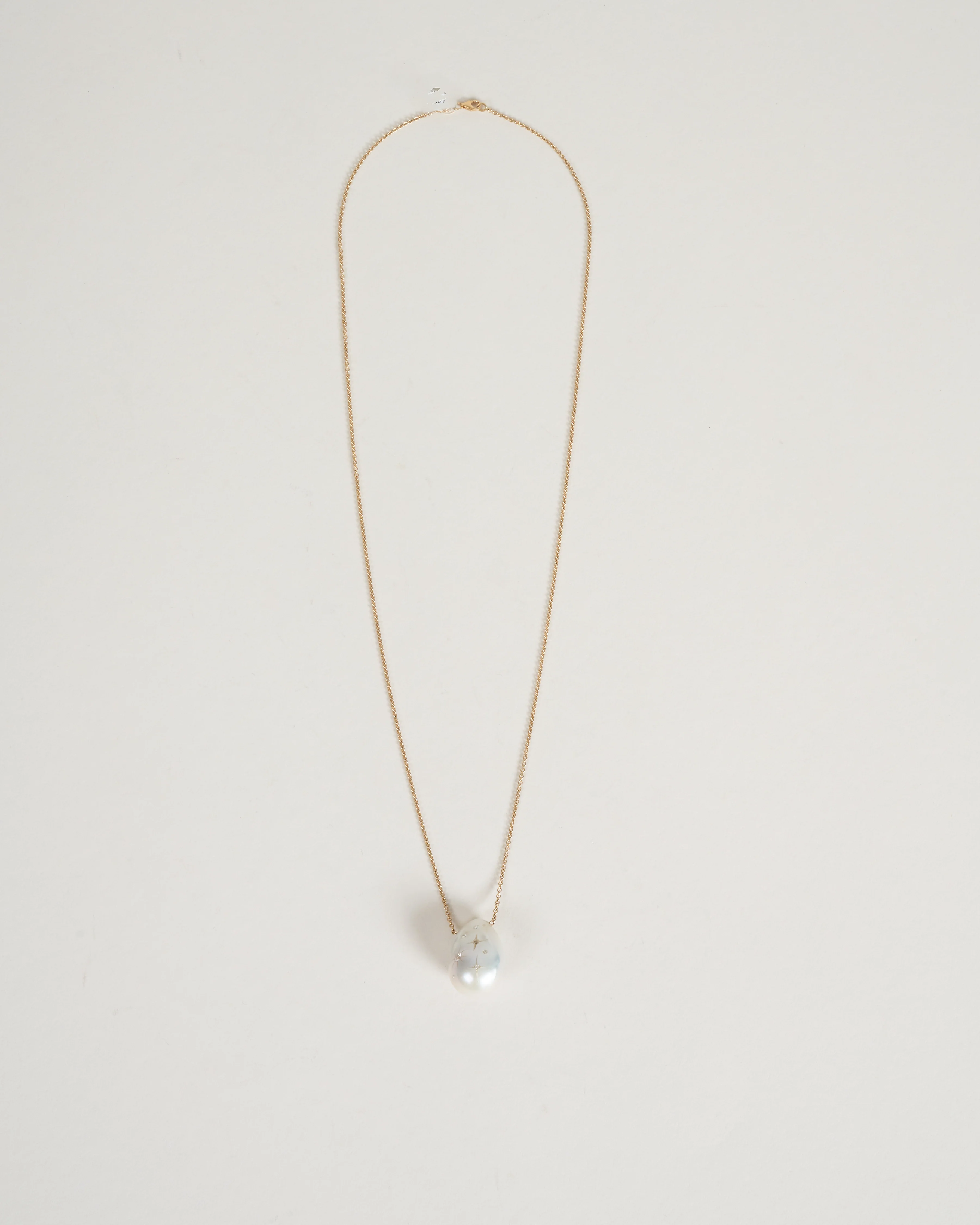 freshwater baroque pearl diamond galaxy necklace - Image 3