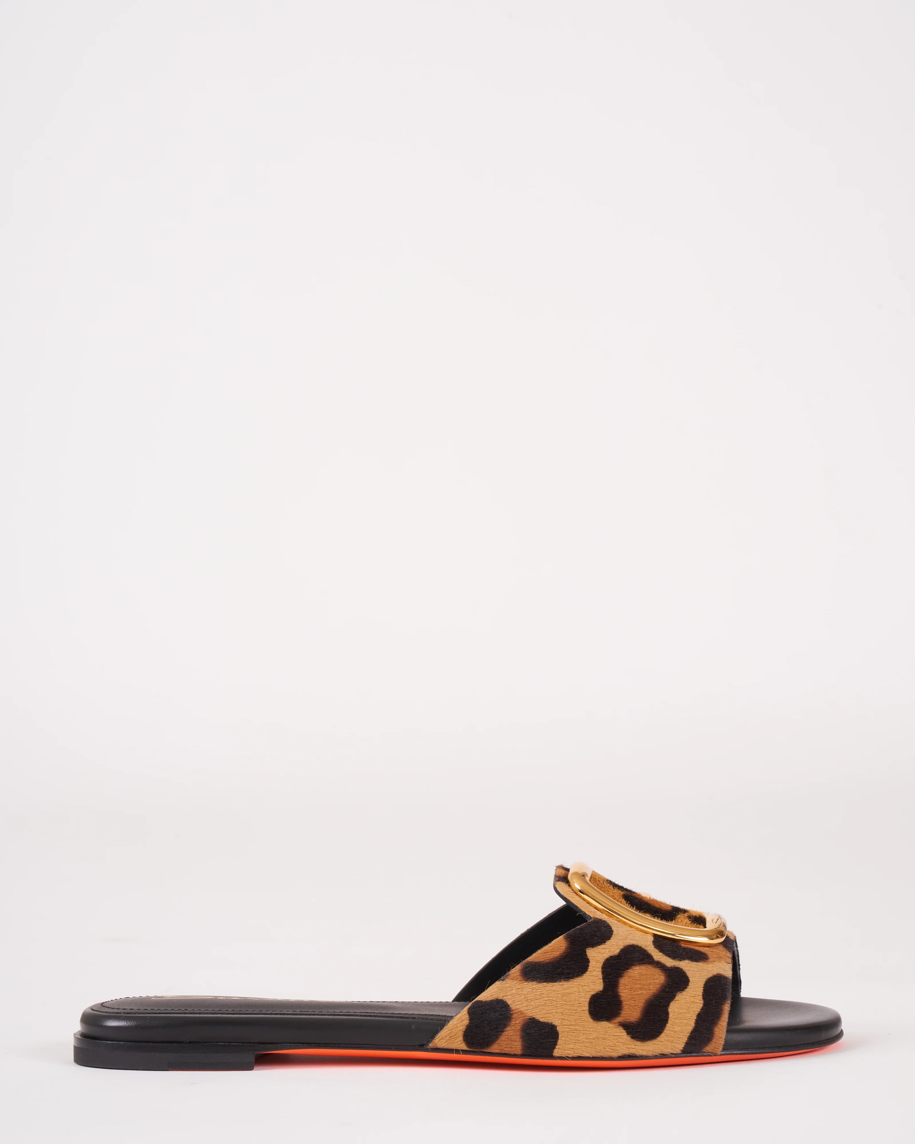 apricot leopard slide flat sandal - Image 3