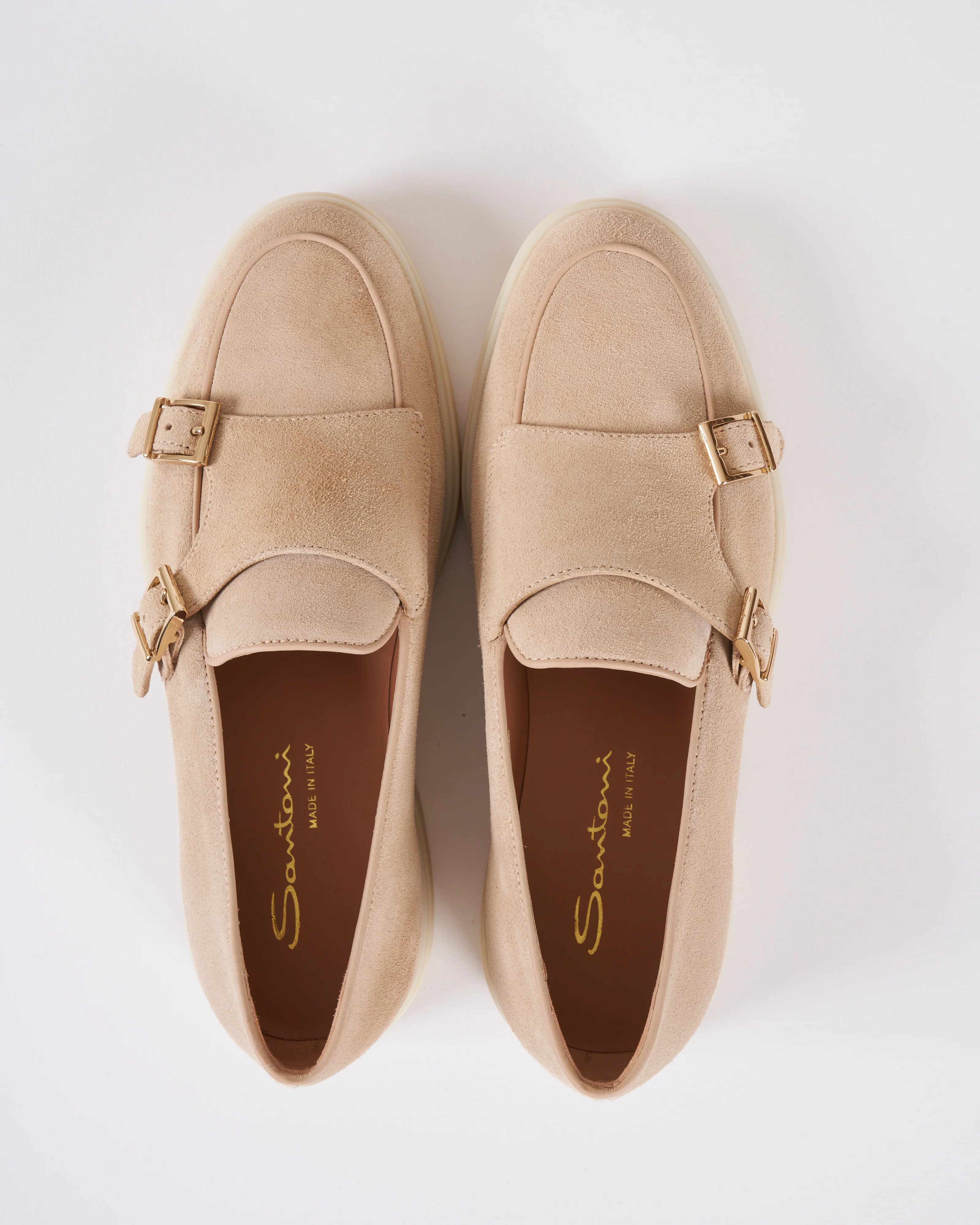 avocado suede 2 buckle loafer - suede pink - Image 3