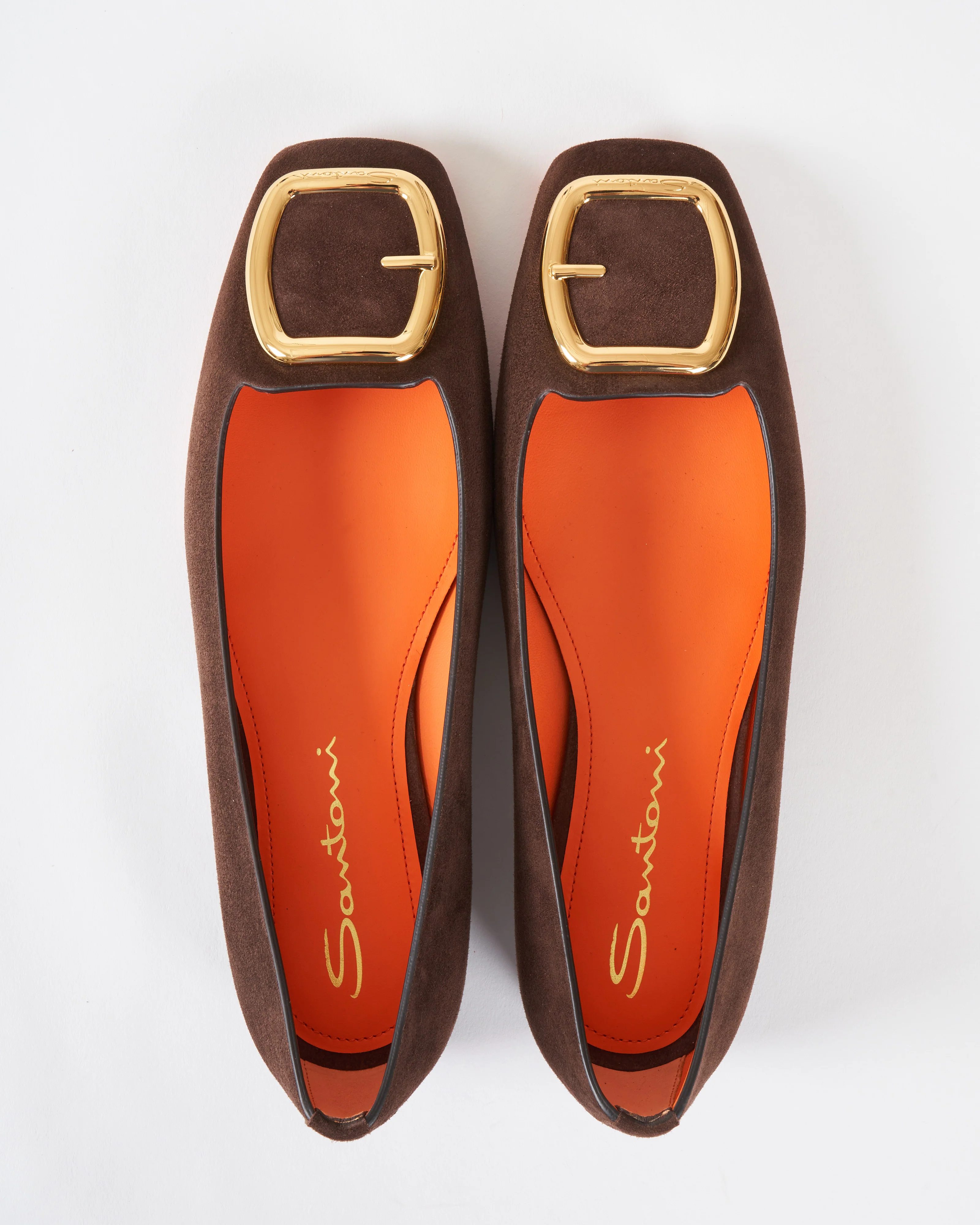 hassiebal flat with buckle - brown suede - Image 3