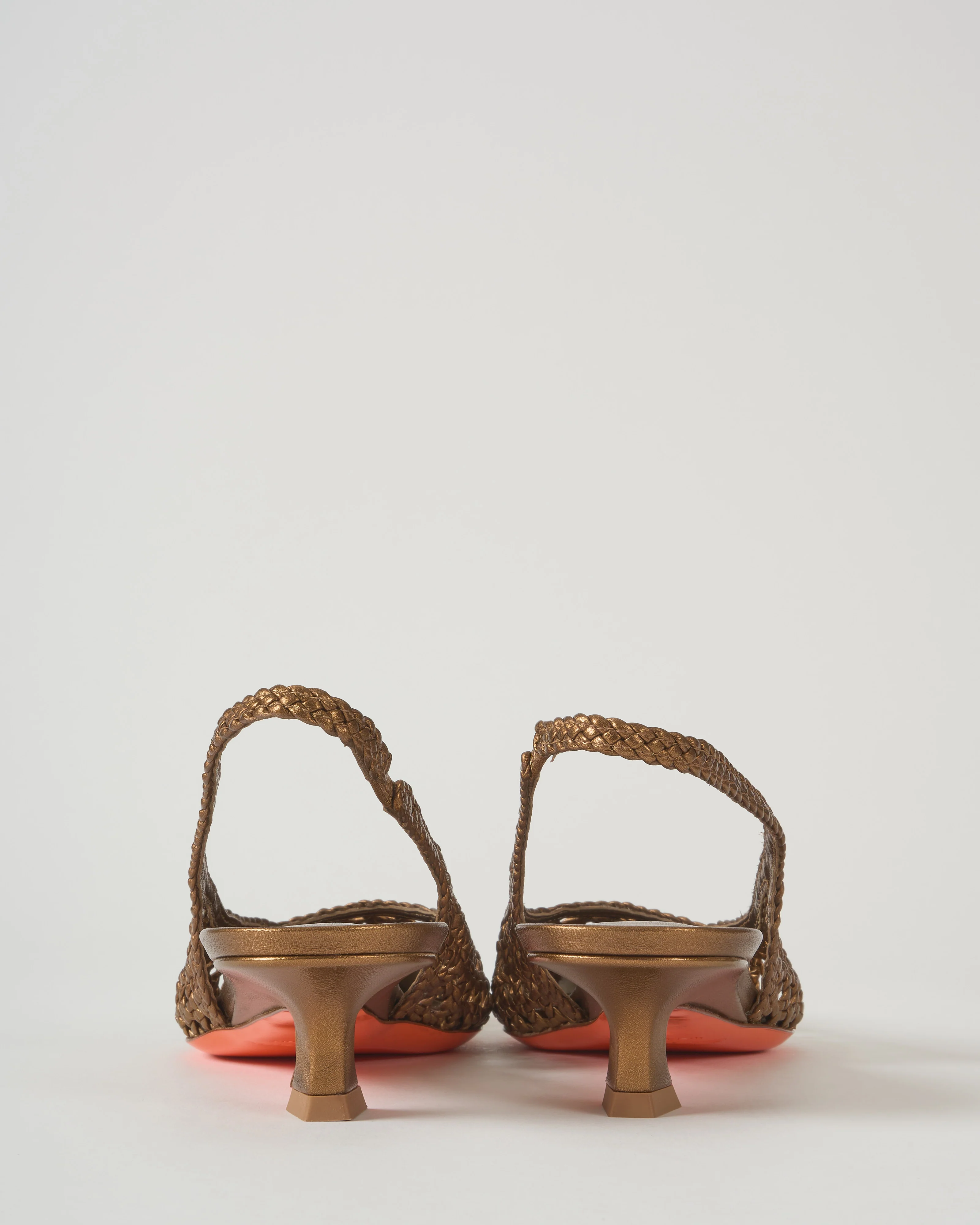 leather weave sling back heel - Image 3
