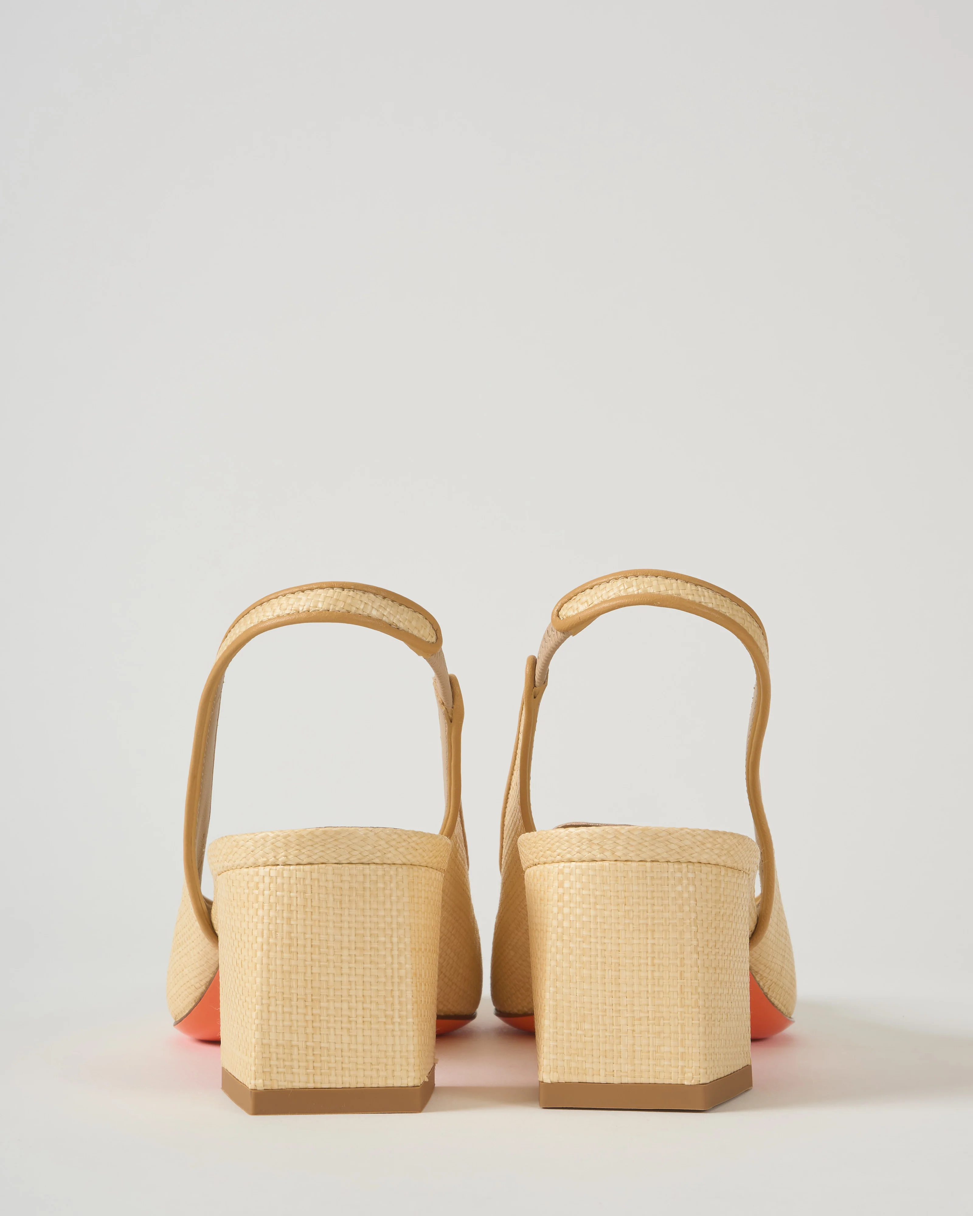 raffia block heel sandal - Image 3