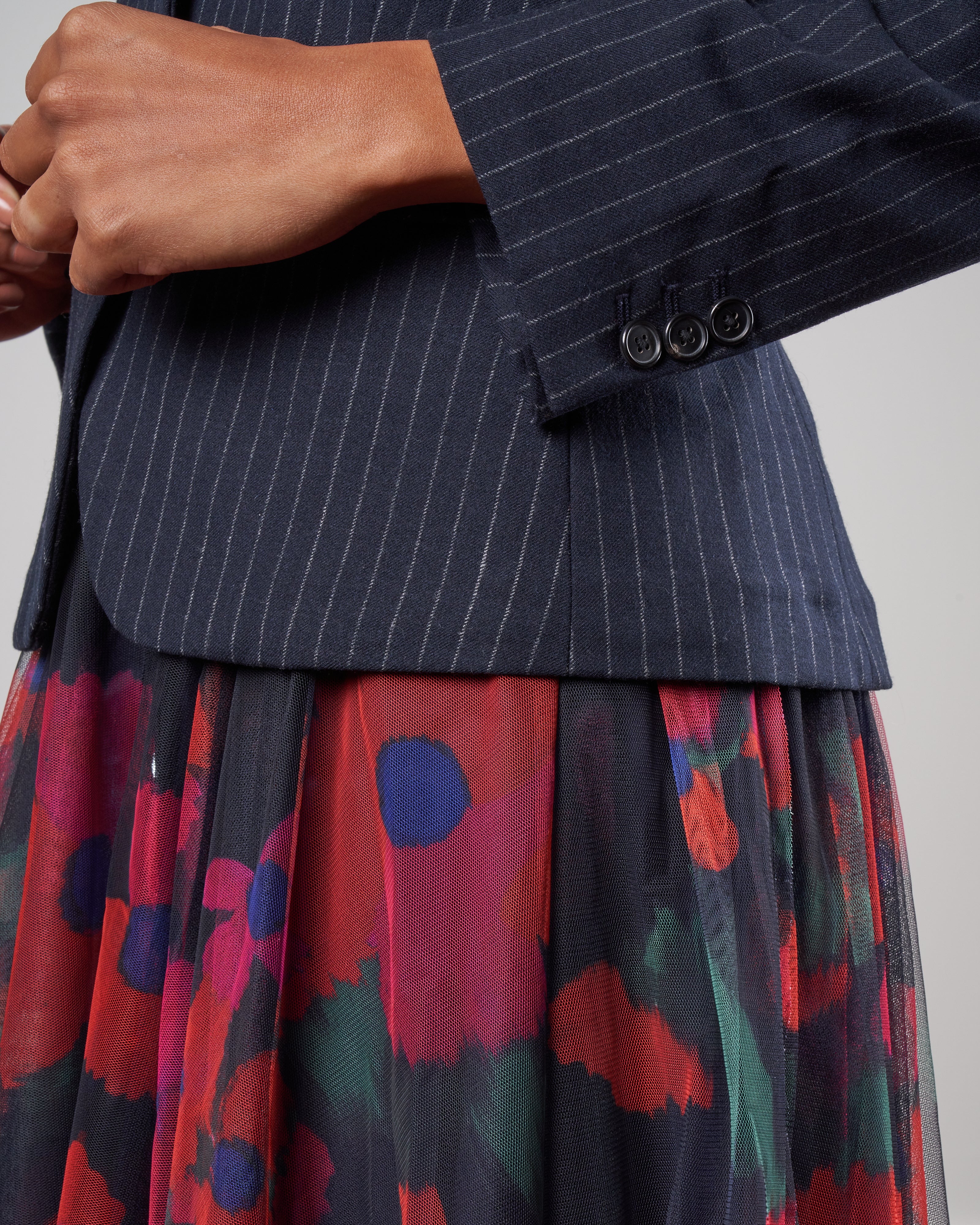 dia 85 dress - navy tulle flowers - Image 4