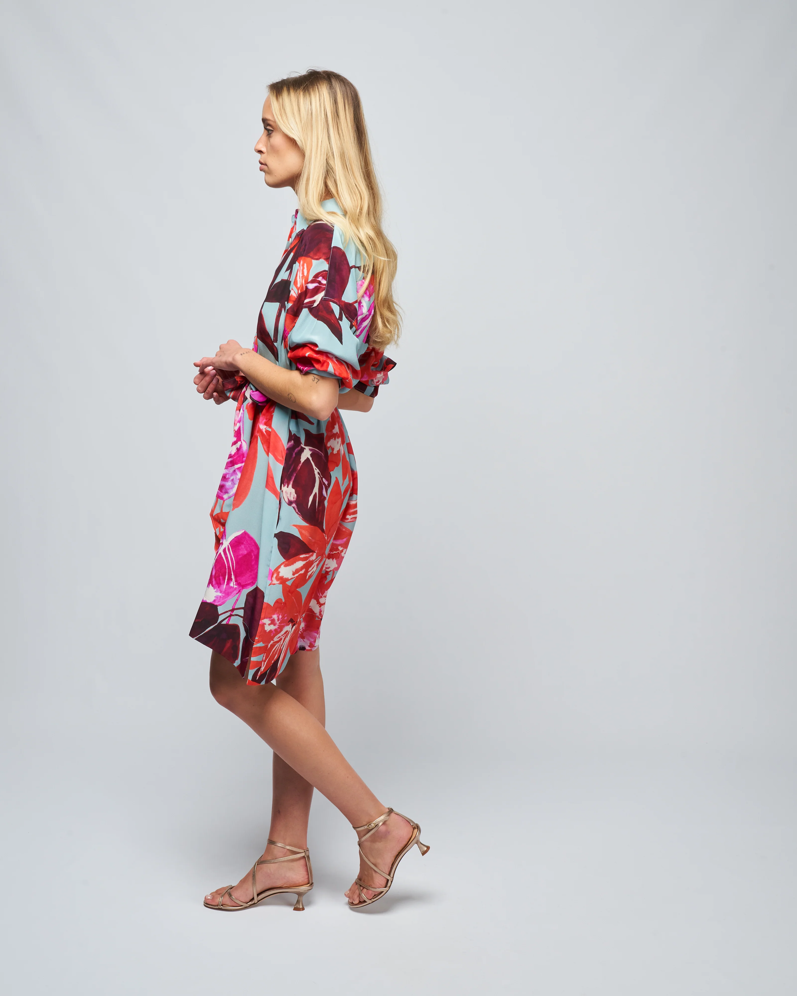 ekatery 34 dress - red blue jungle - Image 3