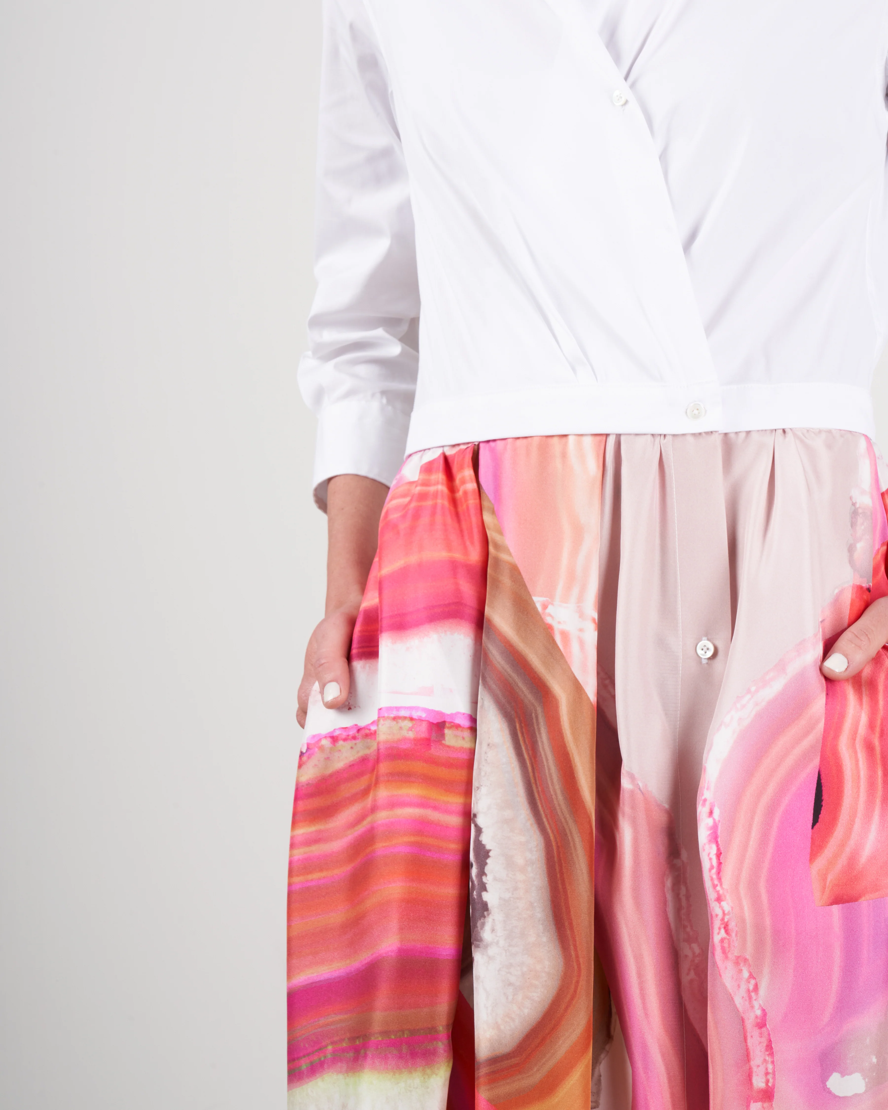 jinny long dress - pink agatha print - Image 6