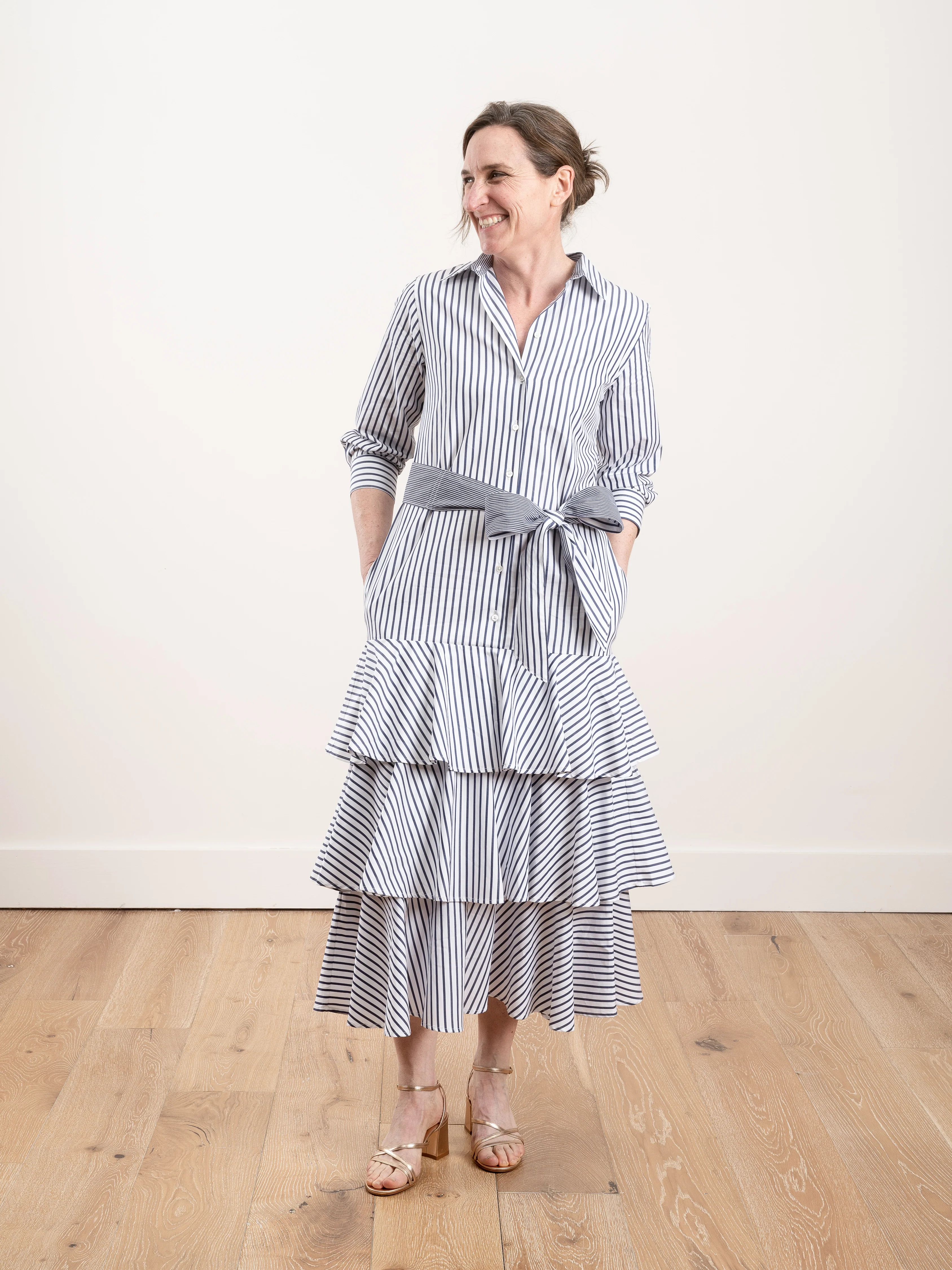 mynaxa dress - stripe navy - Image 2