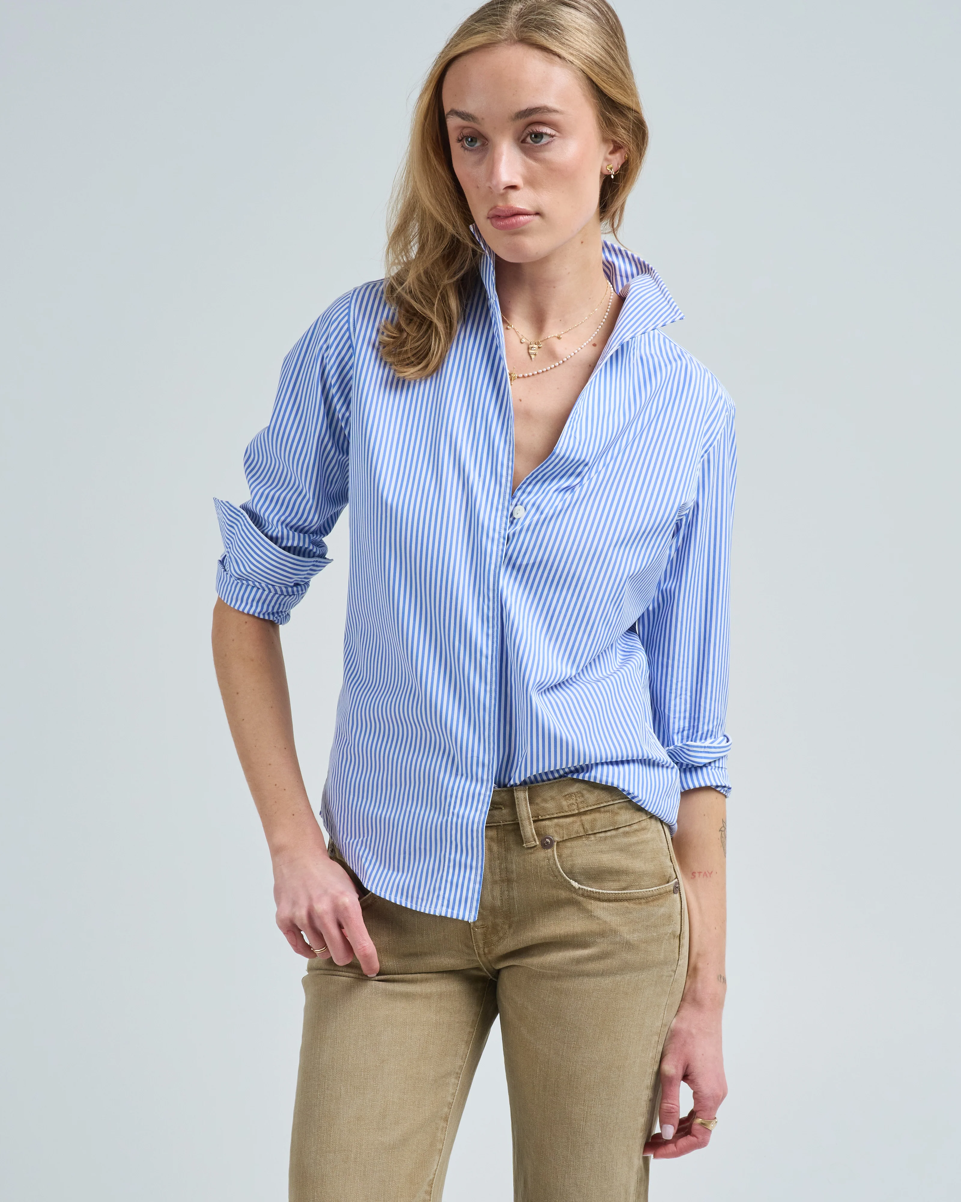 boyfriend blue signature shirt - Image 3