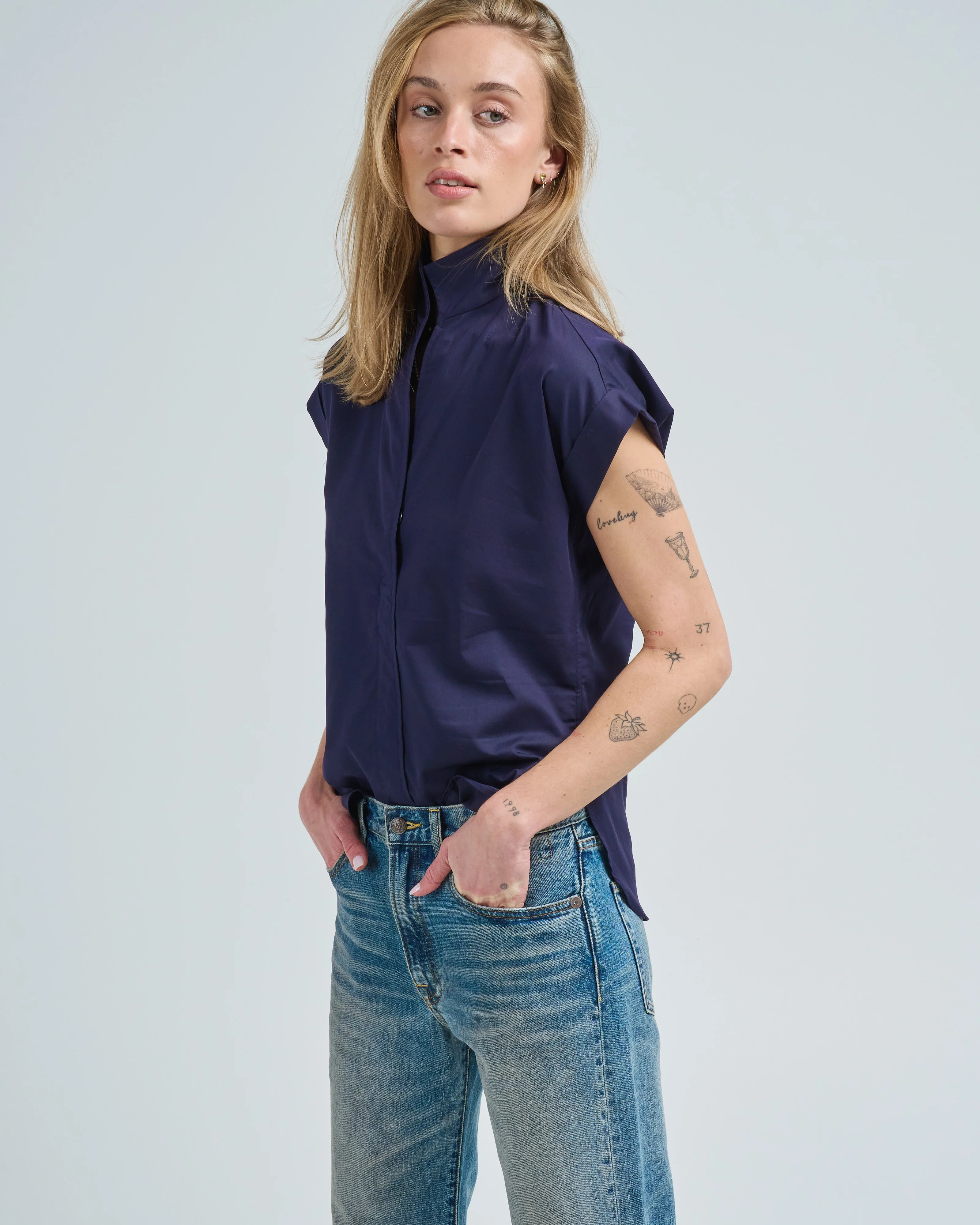midnight in manhattan cap sleeve shirt - Image 2