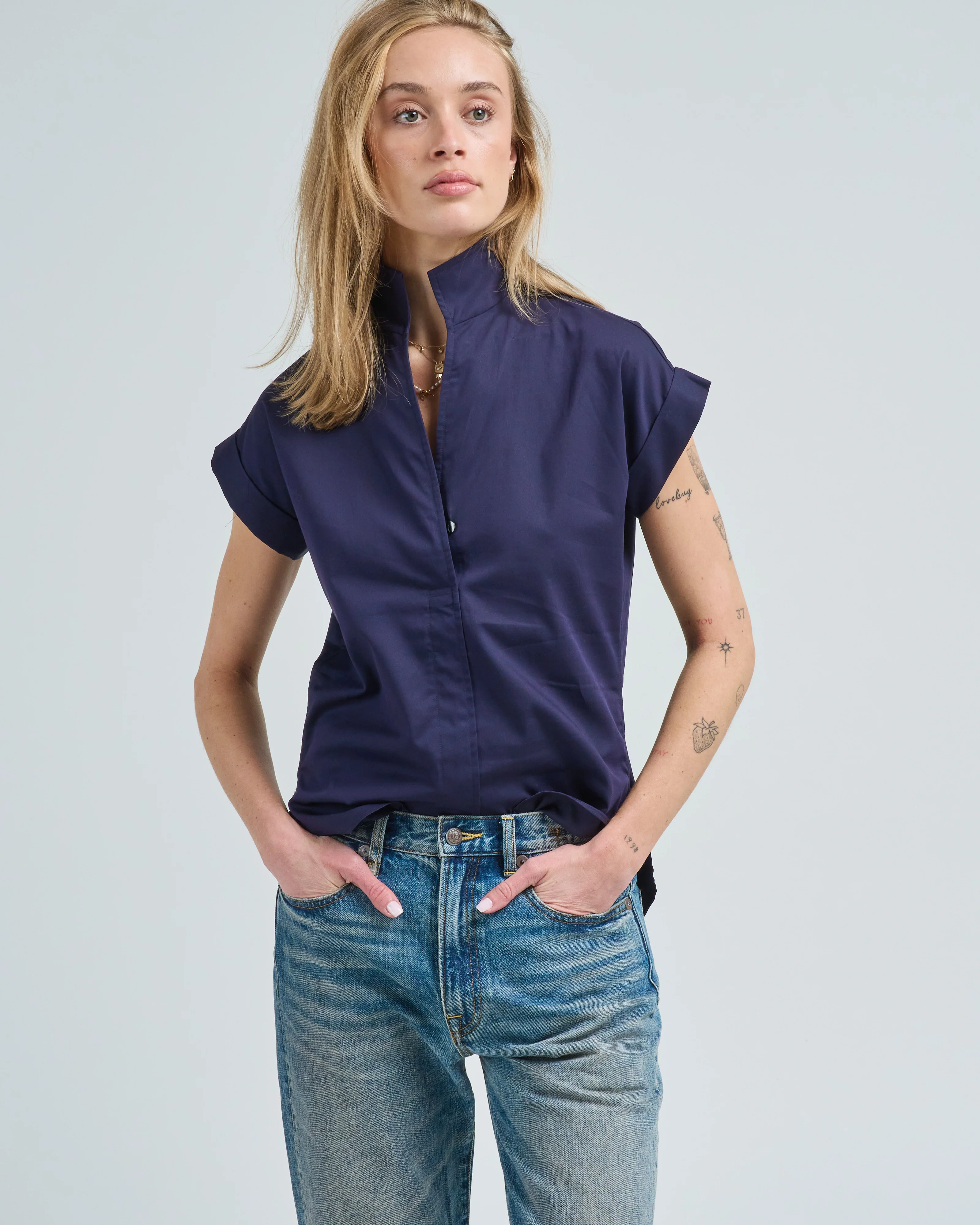 midnight in manhattan cap sleeve shirt - Image 3
