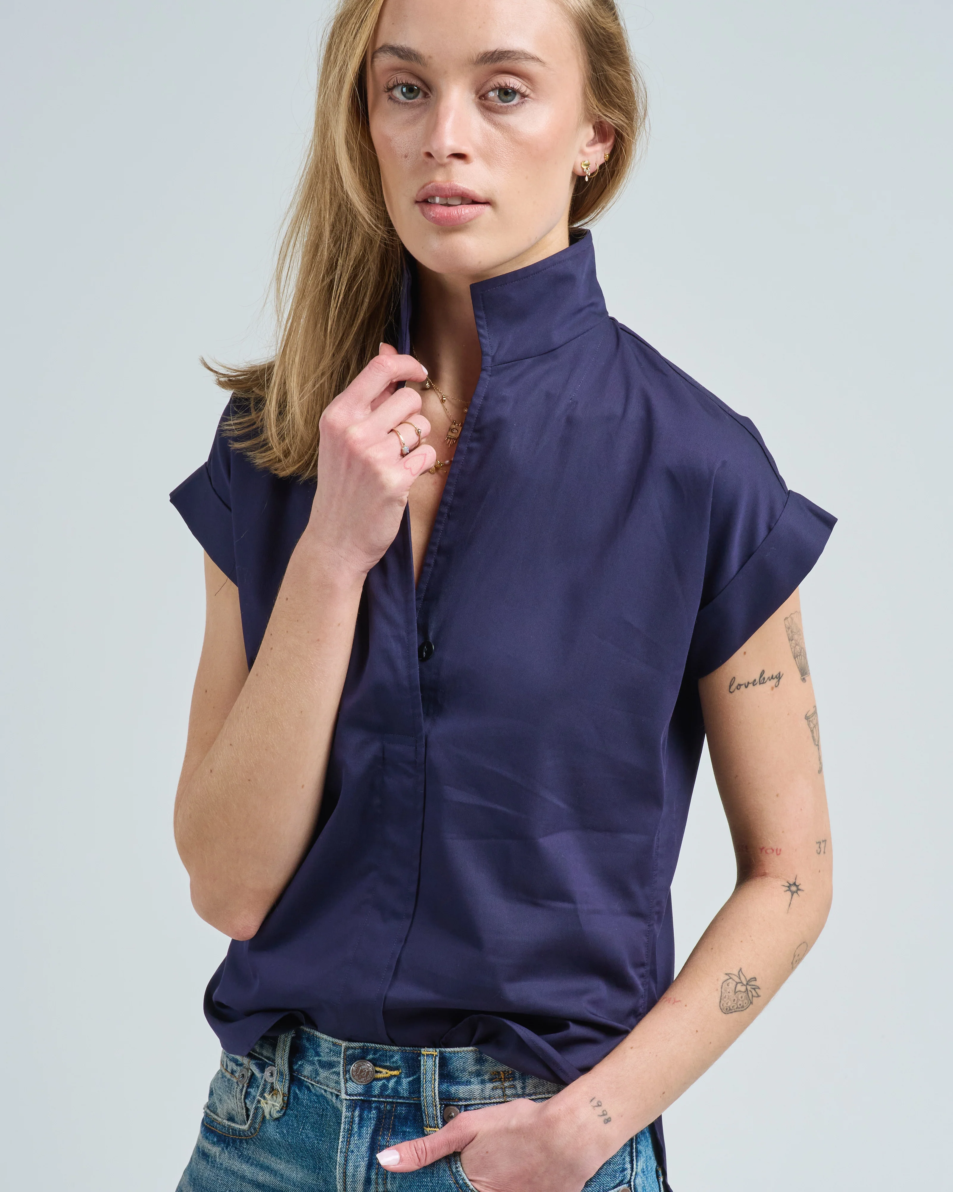 midnight in manhattan cap sleeve shirt - Image 5