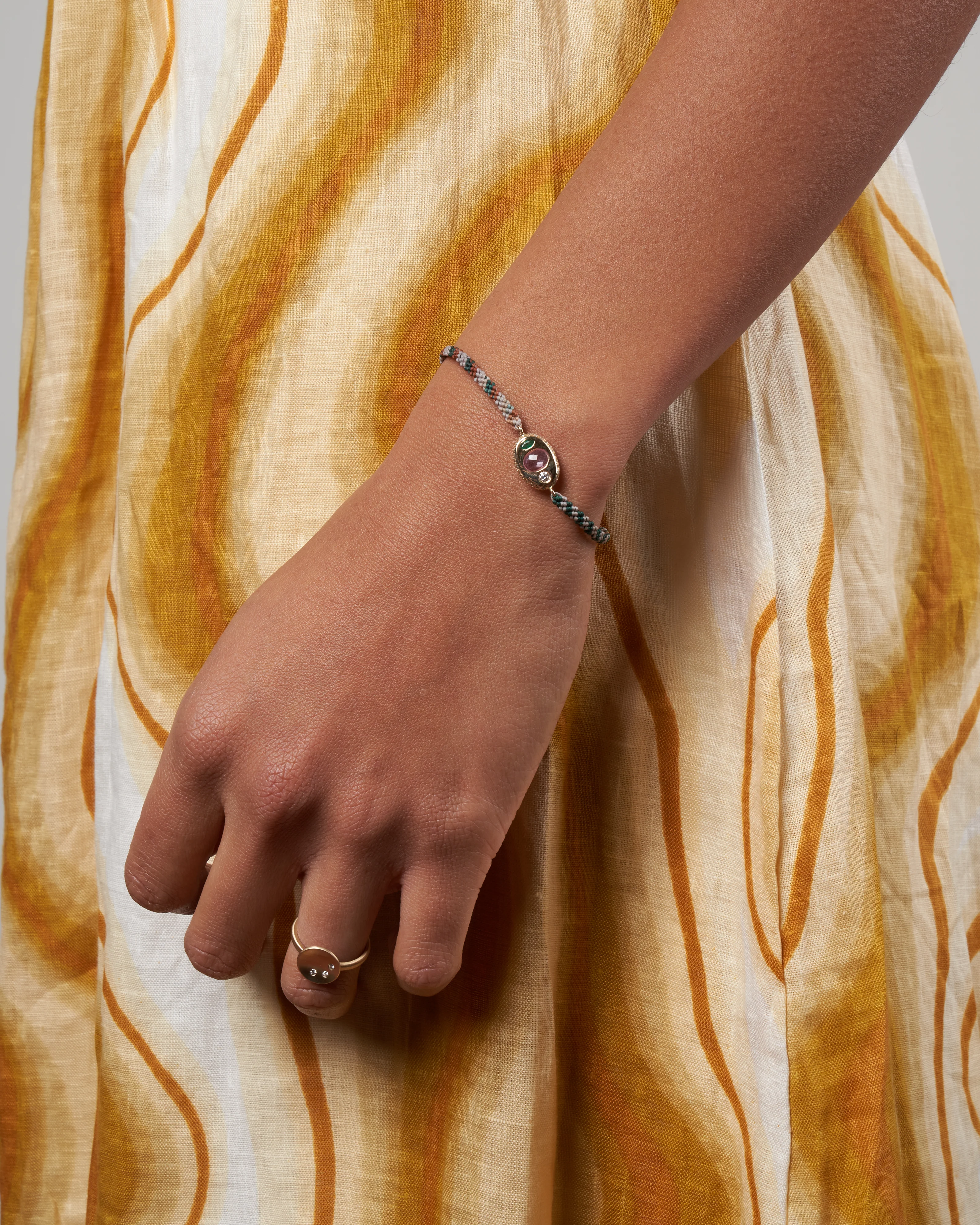 boyzie bracelet multi with diamond - multi nylon and stone - Image 4