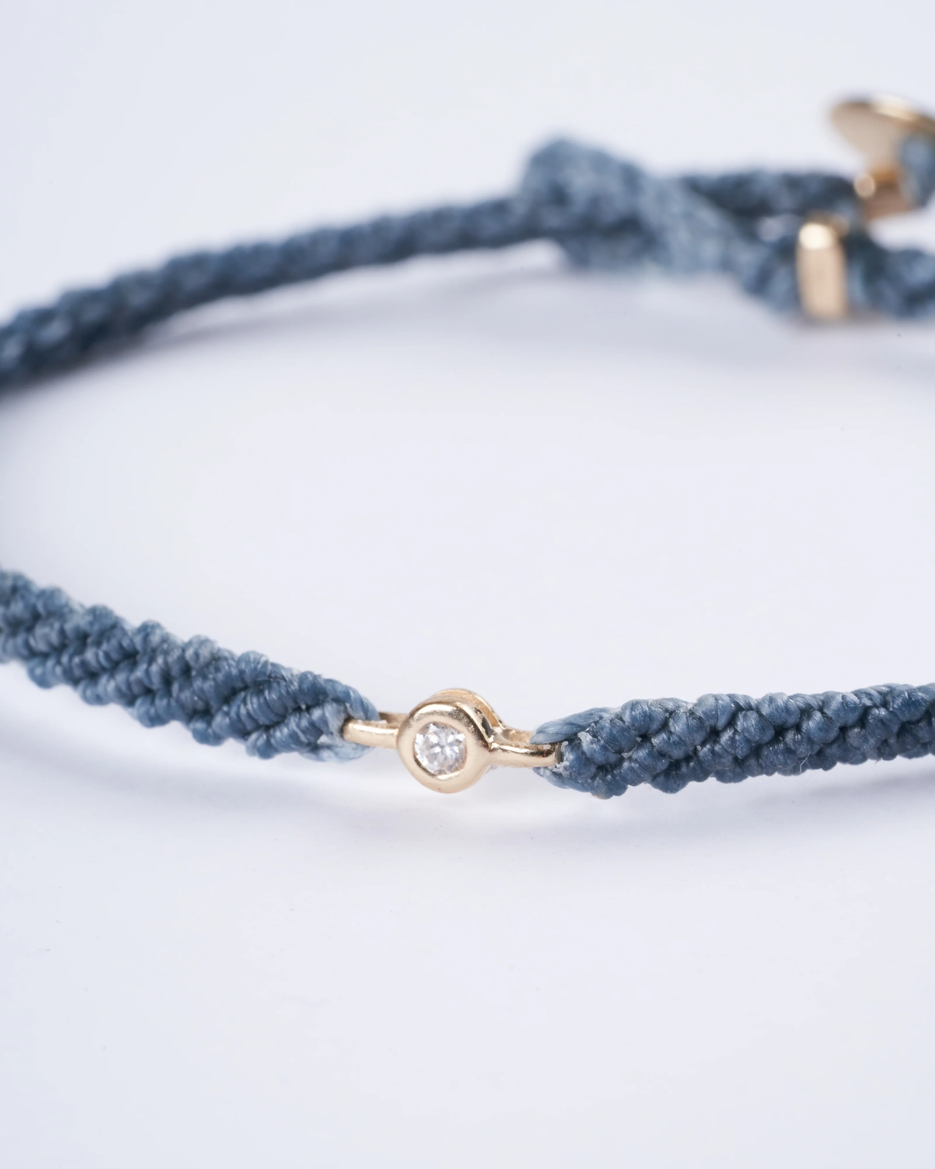 classic diamond bracelet in aquaspray - nylon and stone - Image 2