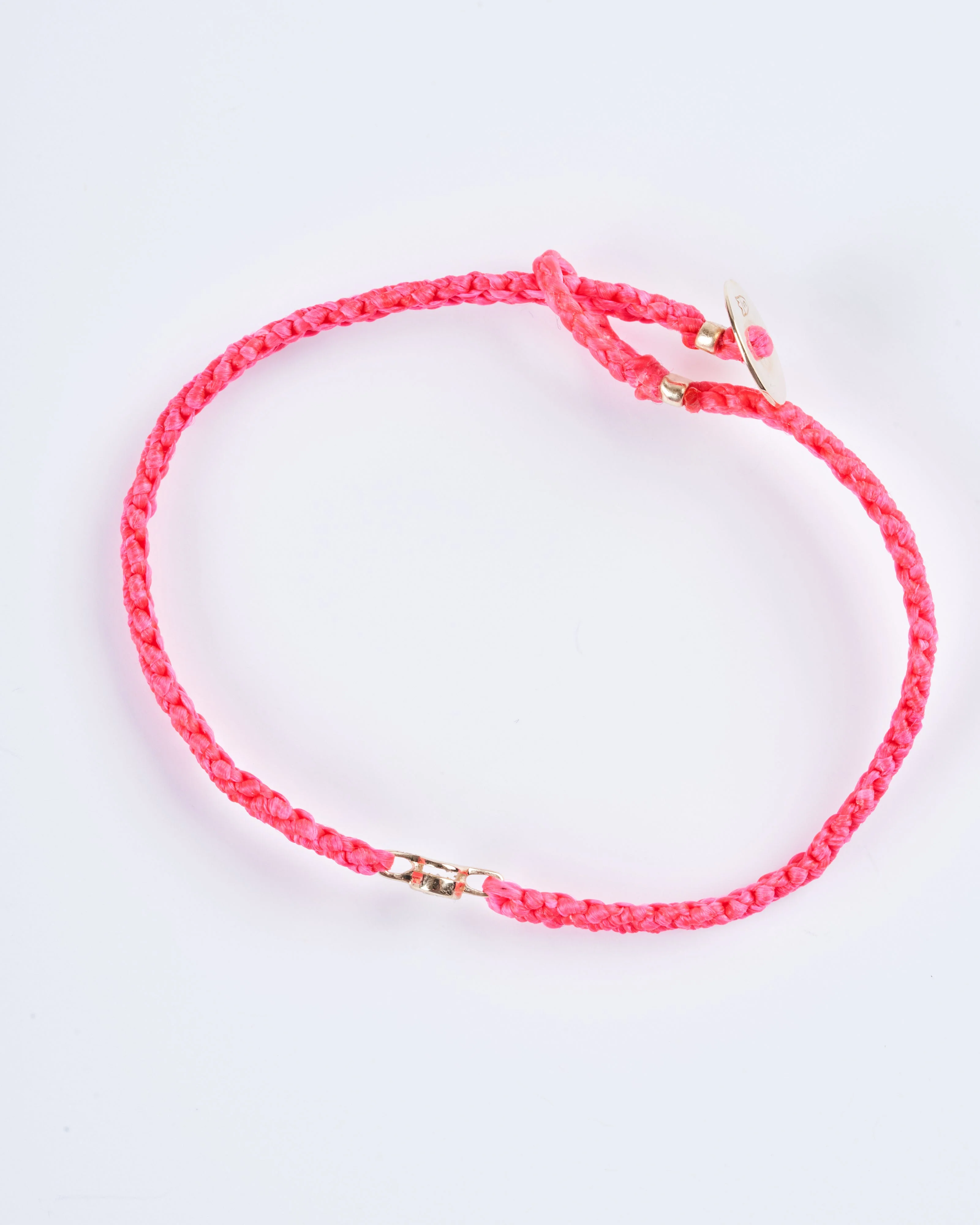 classic diamond bracelet in fuchsia - gold - Image 2