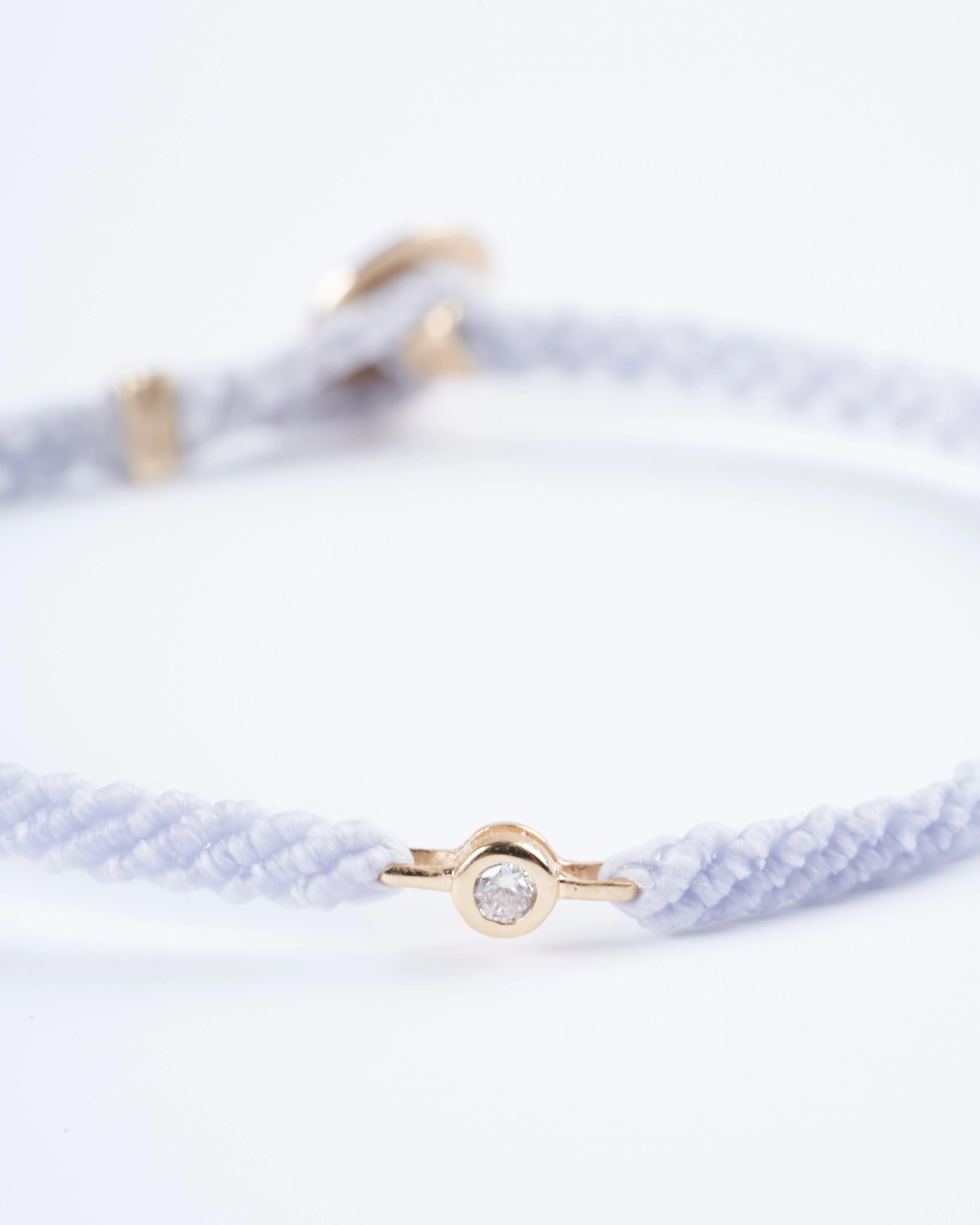 classic diamond bracelet in lavender - gold - Image 3