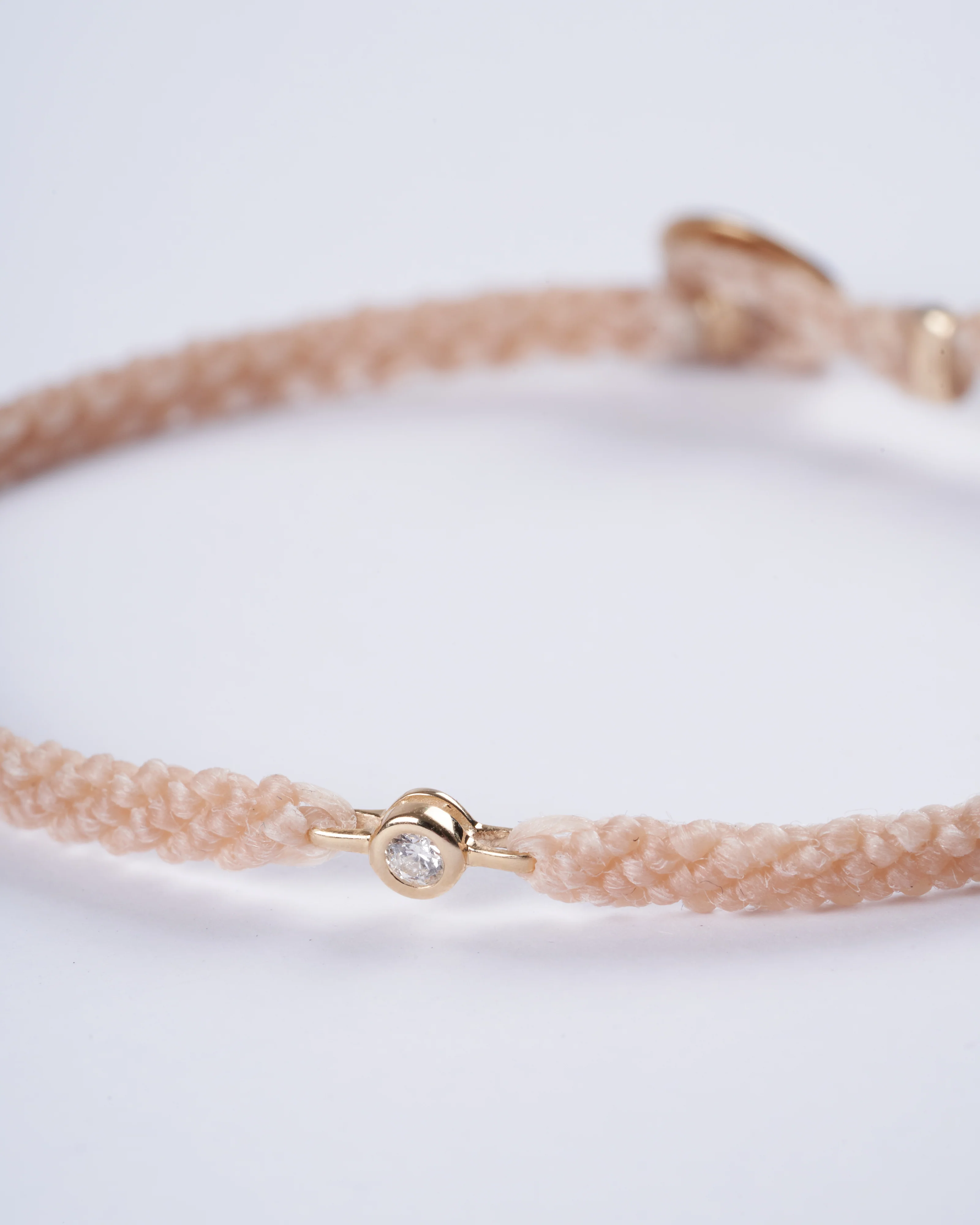 classic diamond bracelet in natural - natural nylon and stone - Image 2