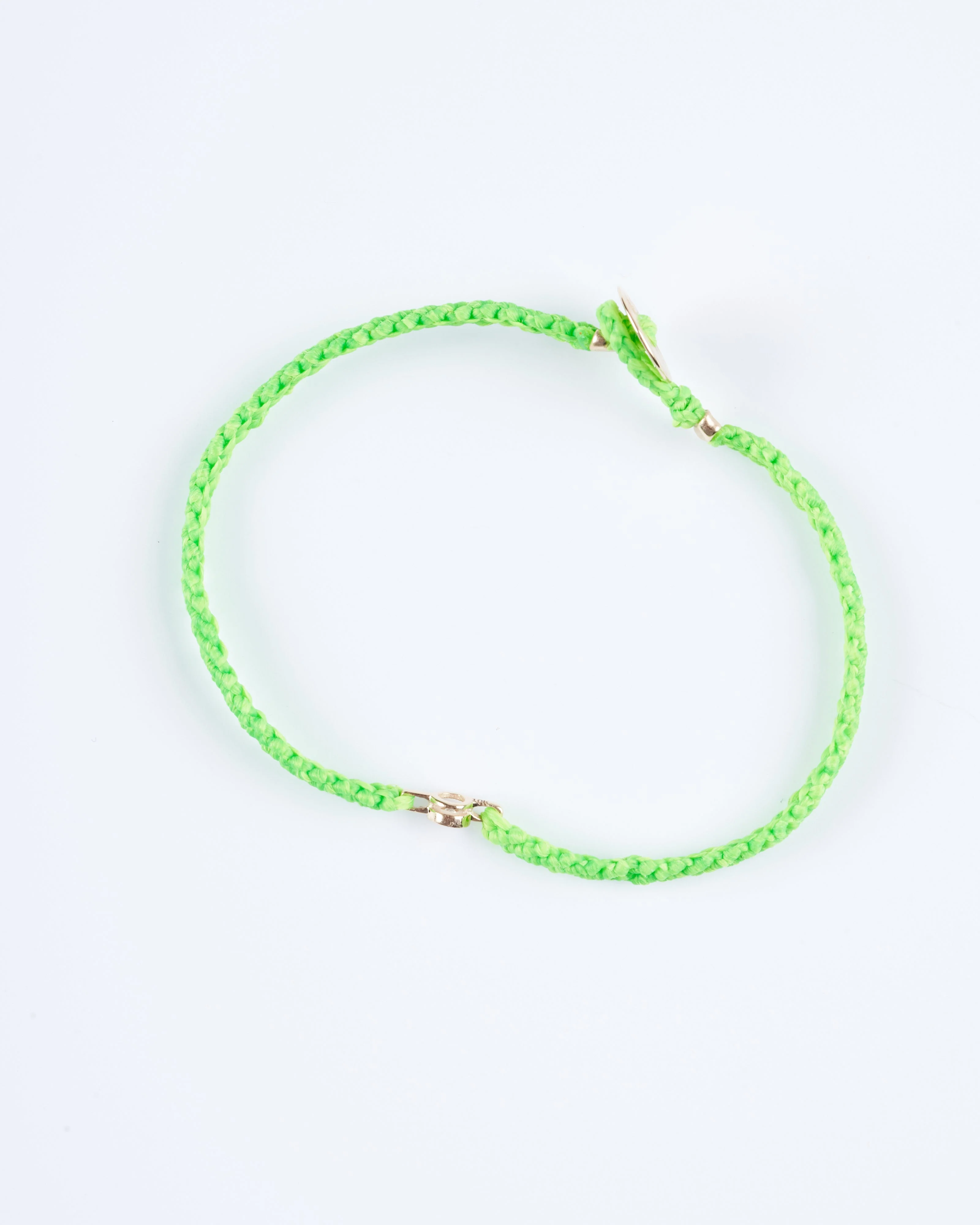 classic diamond bracelet in neon green - gold - Image 2
