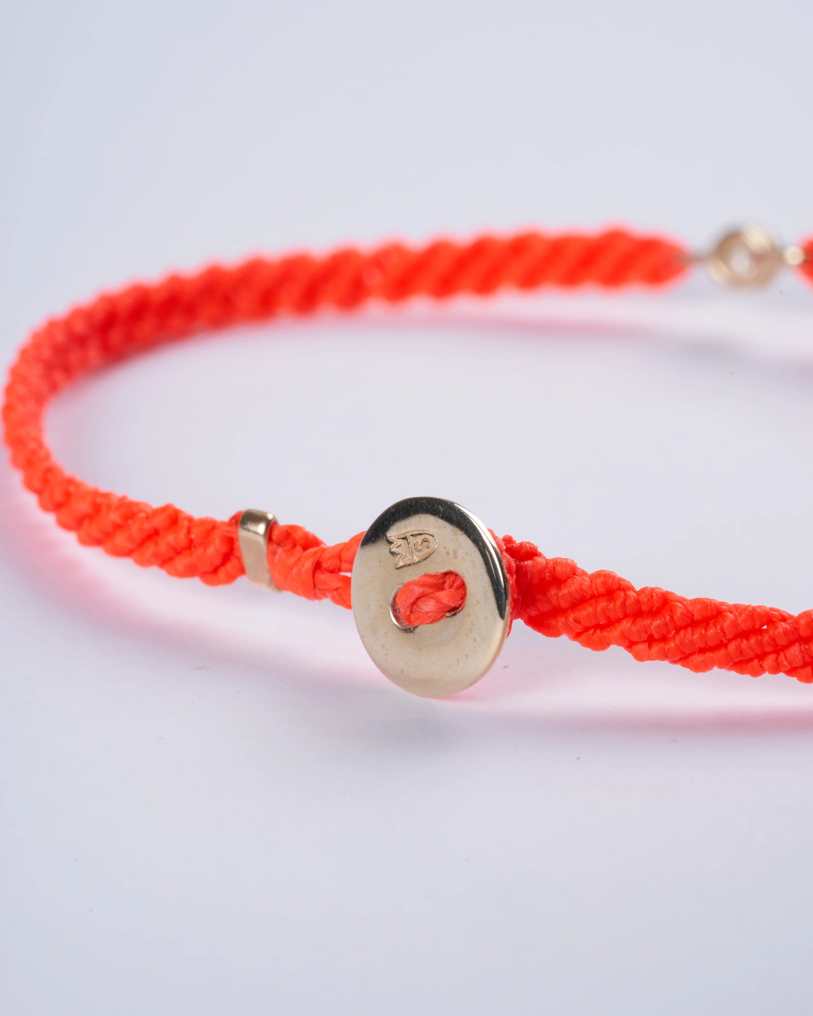 classic diamond bracelet in neon red - neon red nylon and stone - Image 3