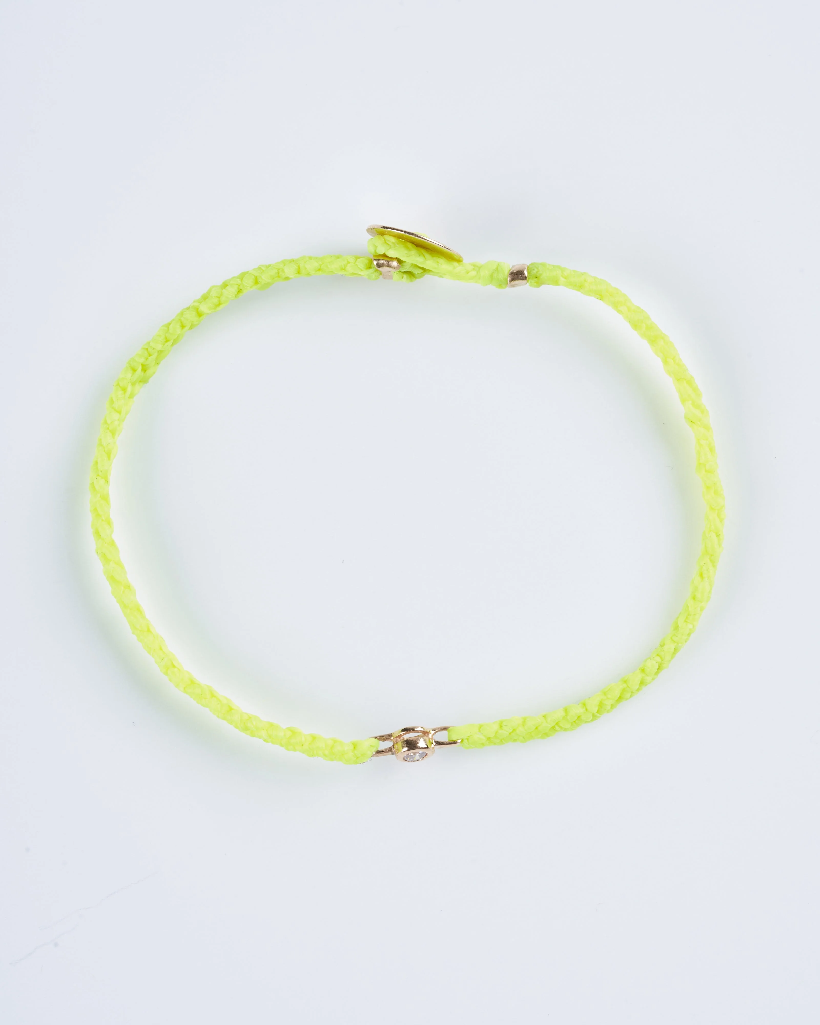 classic diamond bracelet in neon yellow - gold - Image 2