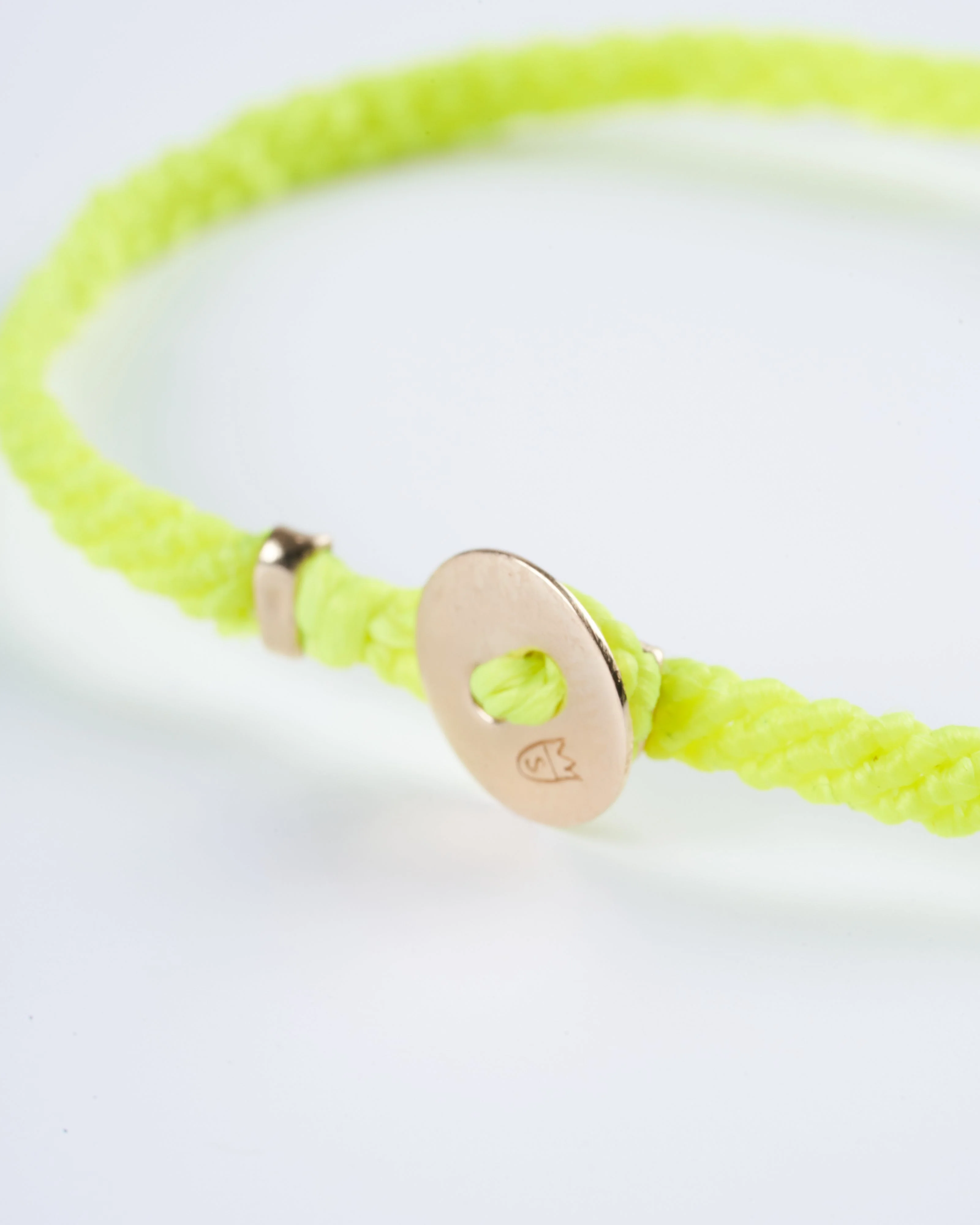 classic diamond bracelet in neon yellow - gold - Image 4
