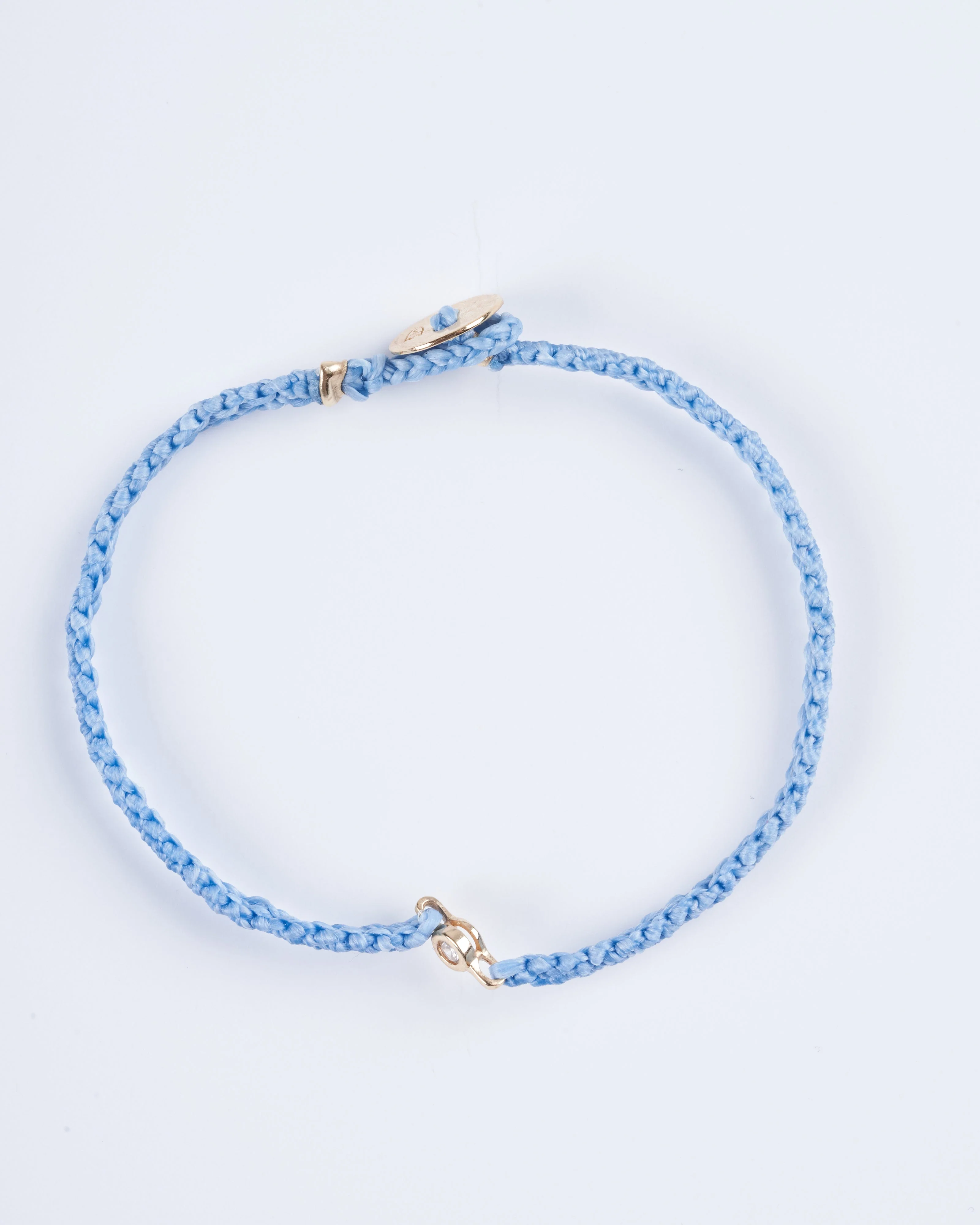 classic diamond bracelet in tropical blue - gold - Image 2