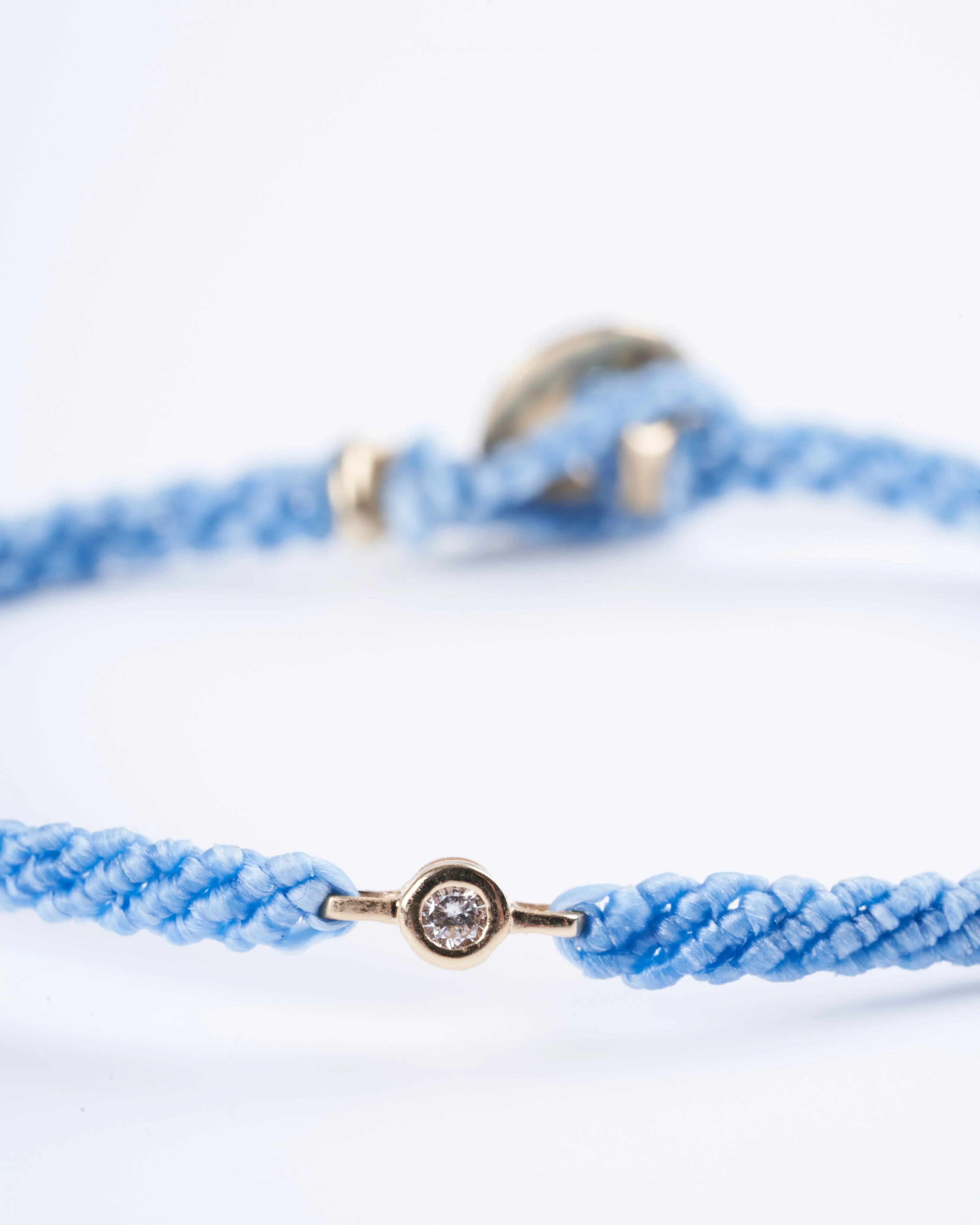 classic diamond bracelet in tropical blue - gold - Image 3