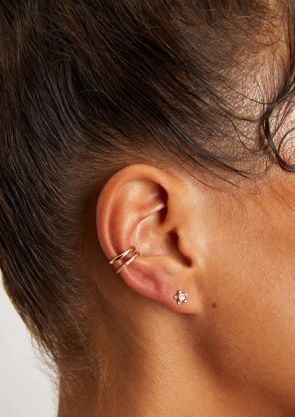 diamond star stud - gold - Image 4