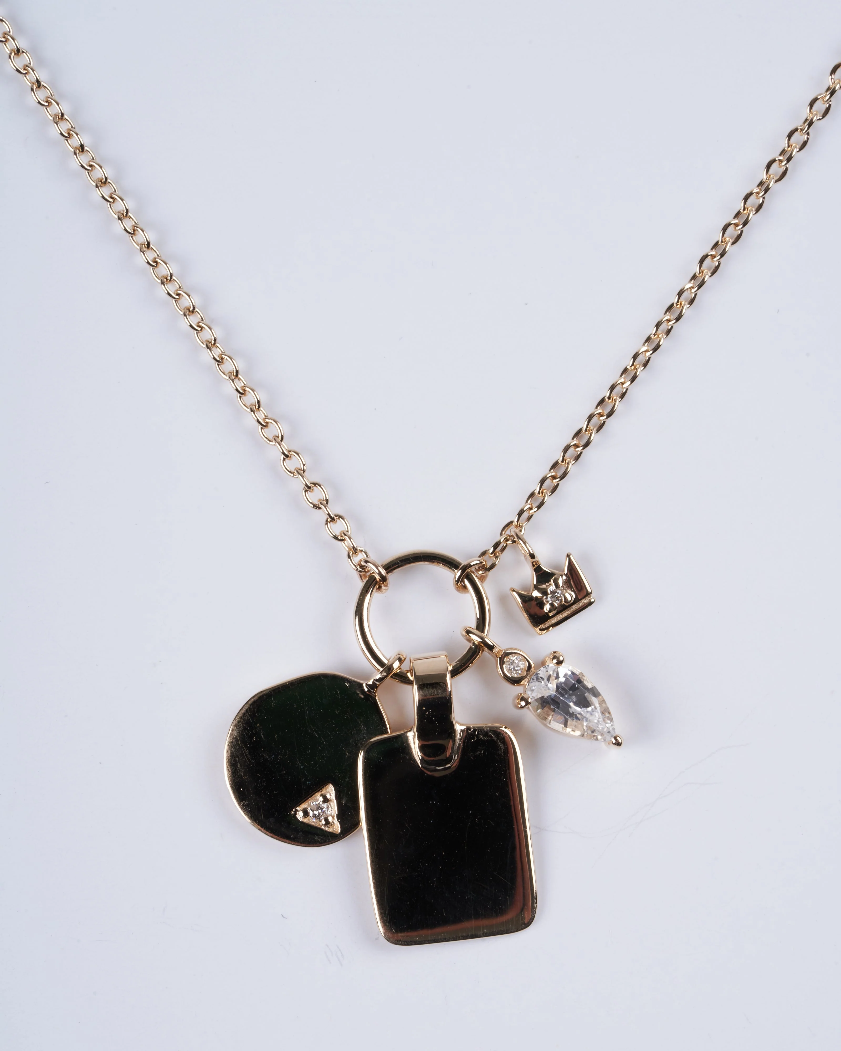 droplet charms necklace - gold - Image 3
