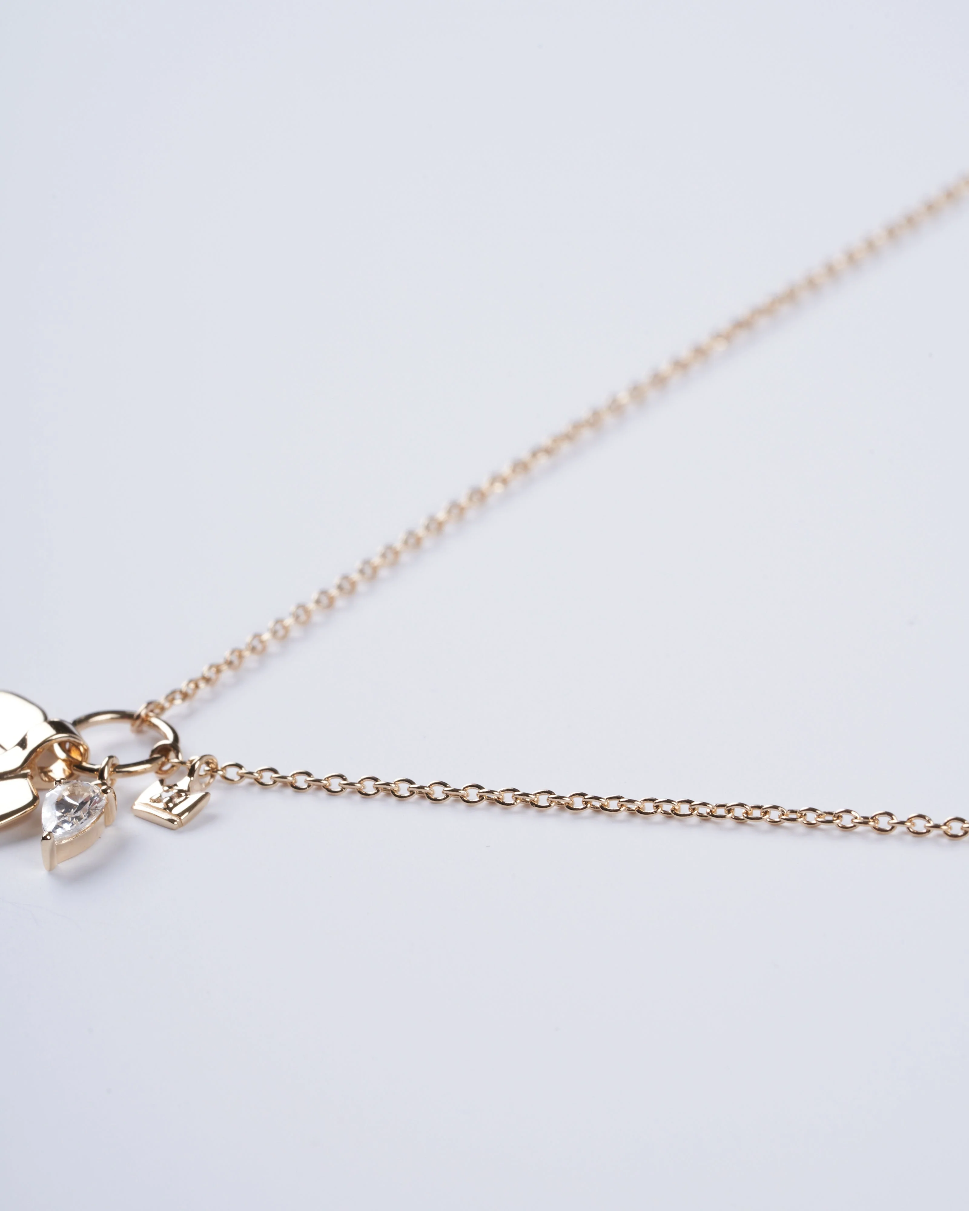 droplet charms necklace - gold - Image 4