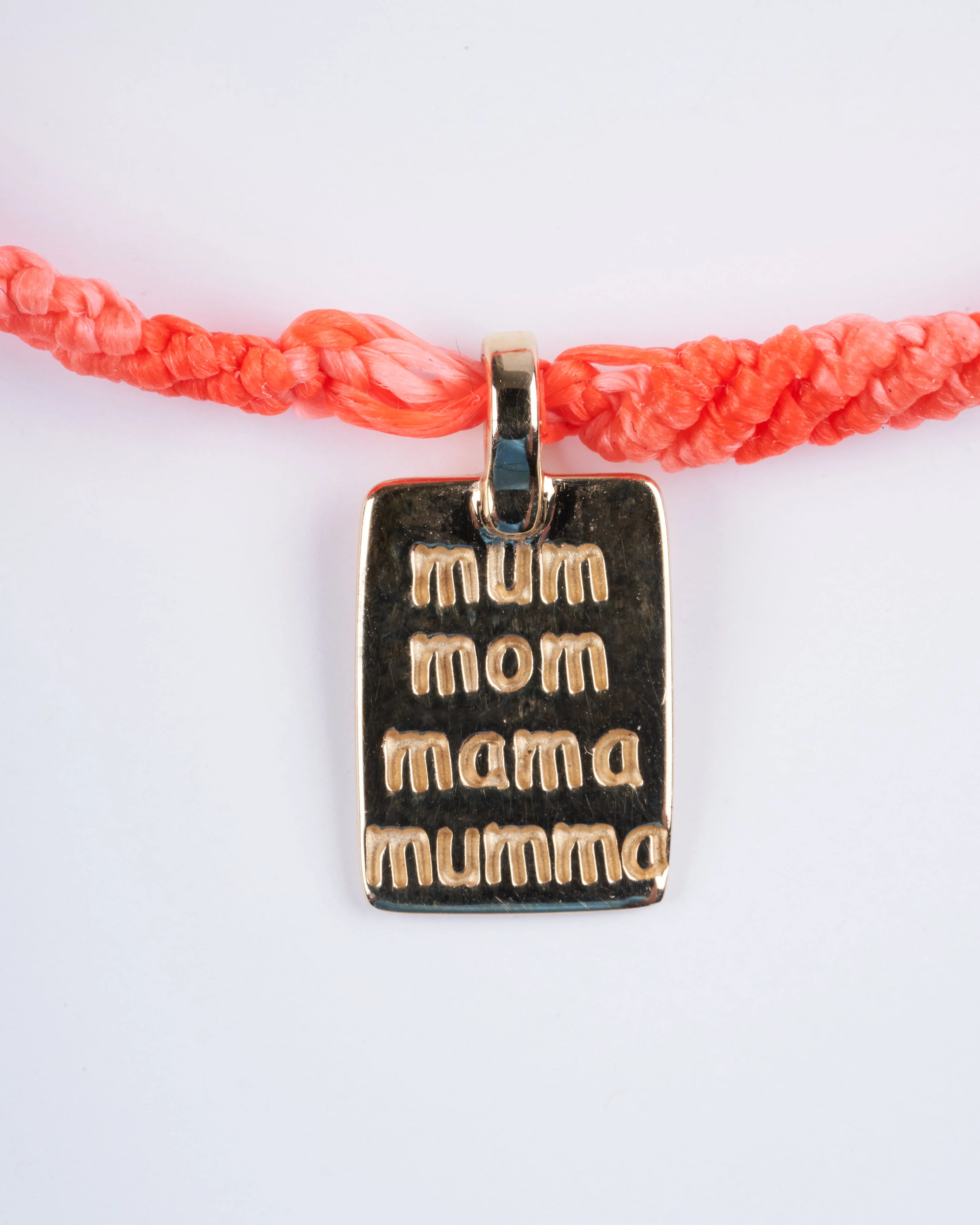 mumma tag macrame bracelet - gold - Image 2