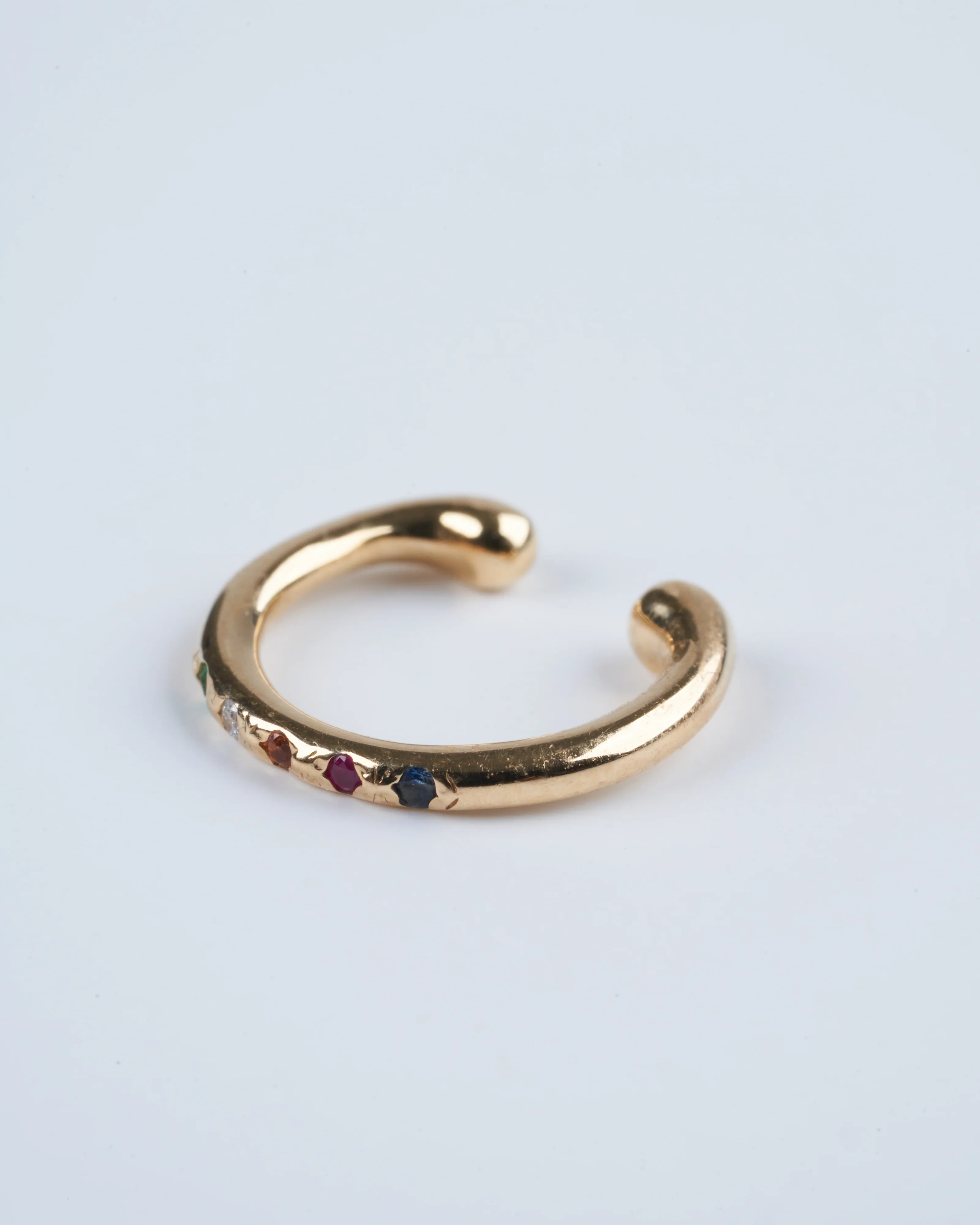 rainbow gems ear cuff - gold/ multi - Image 2
