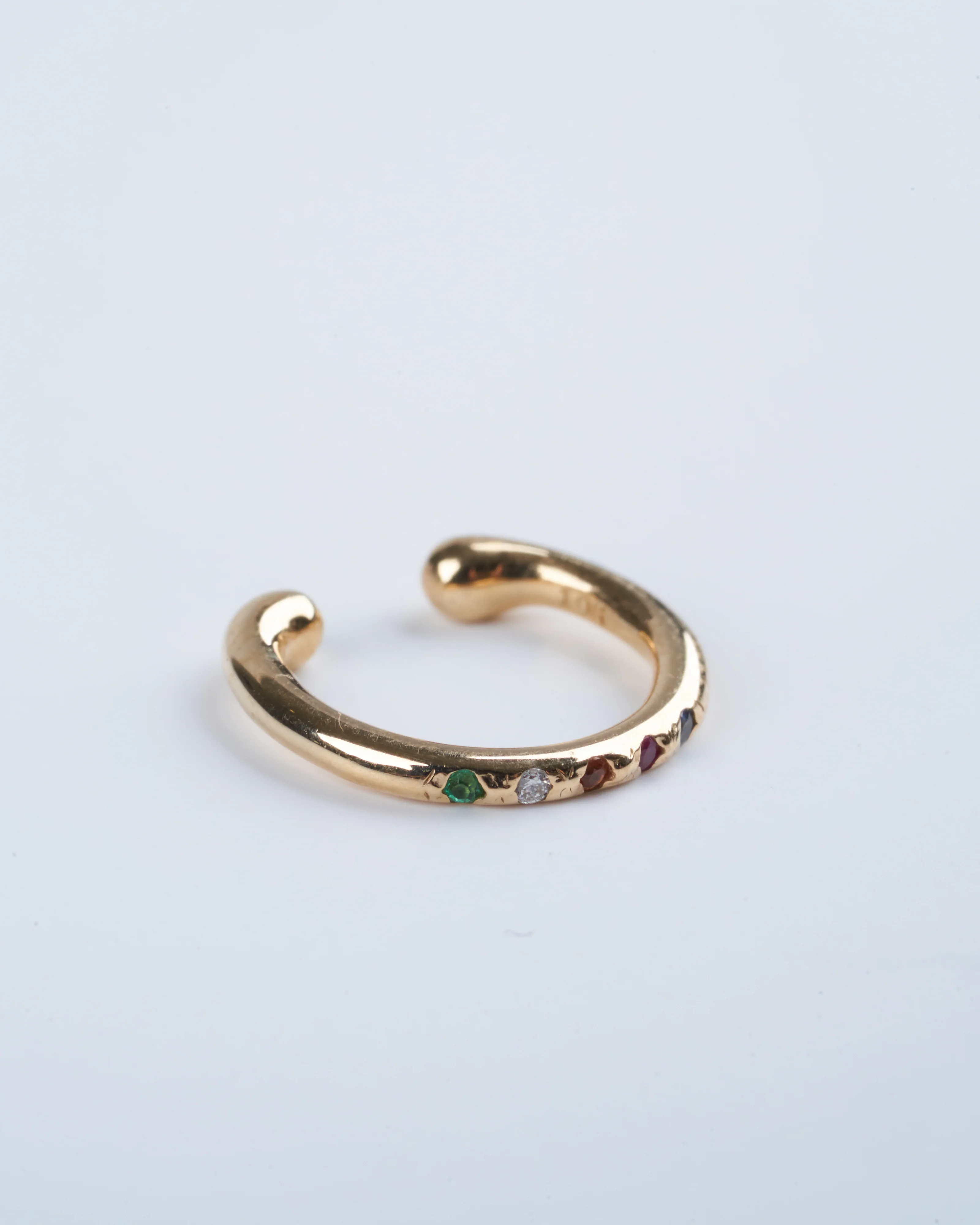rainbow gems ear cuff - gold/ multi - Image 3